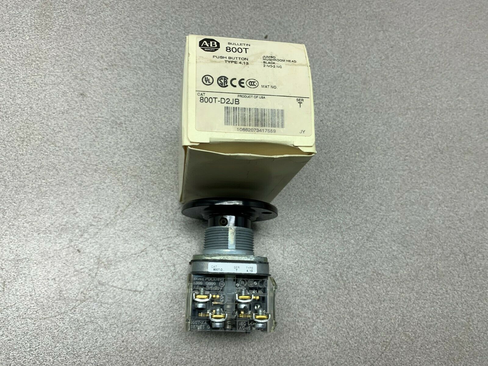 NEW IN BOX ALLEN BRADLEY PUSHBUTTON 800T-D2JB SERIES T