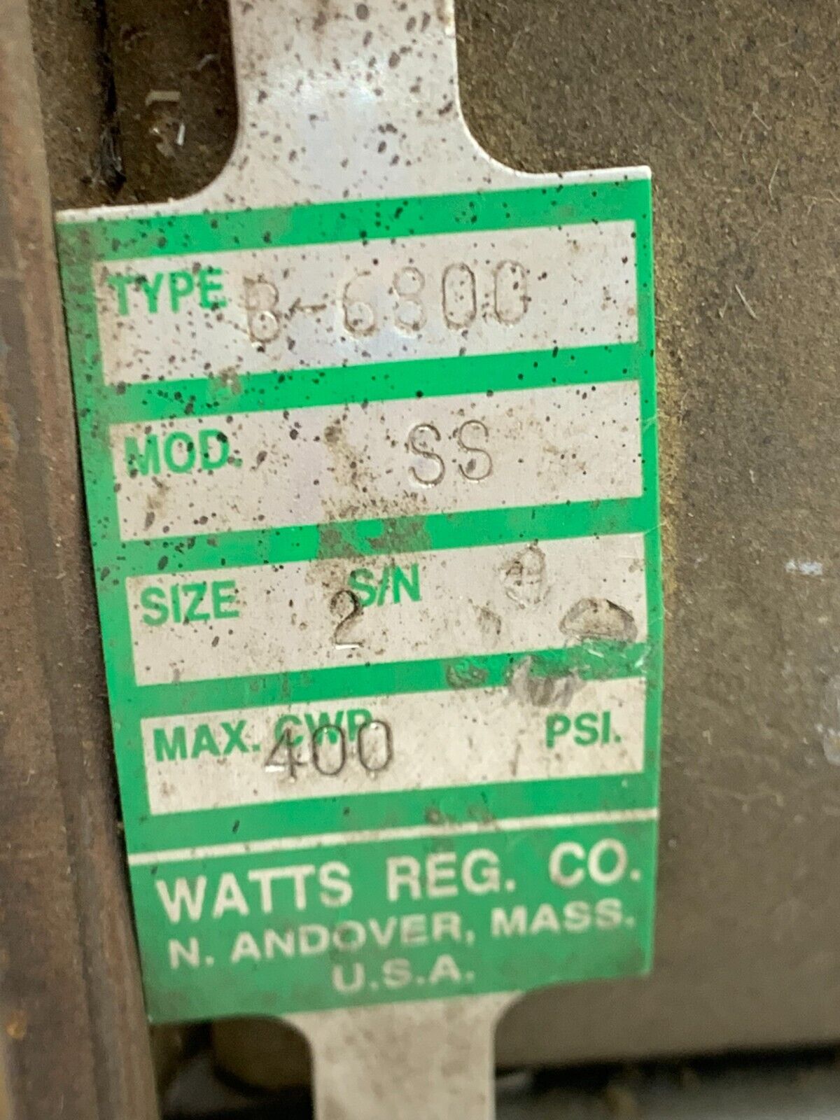 USED WATTS 2" BALL VALVE B-6800 WITH KF CONTROMATICS PAS 2200-4 DLS ACTUATOR