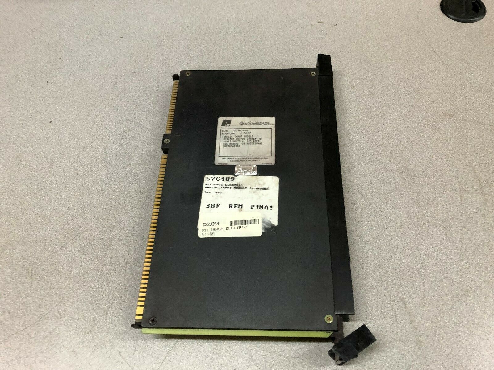 USED RELIANCE ELECTRIC 2 CHANNEL ANALOG INPUT MODULE 57409-D