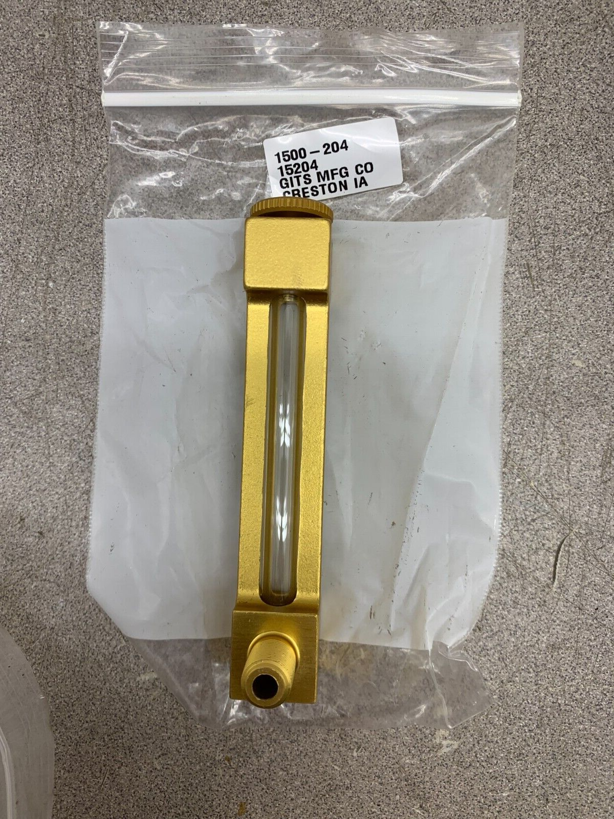 NEW NO BOX GITS MFG. 1500-204 1/8IN, MALE NPT, 4-1/4IN LIQUID LEVEL GAUGE 15204