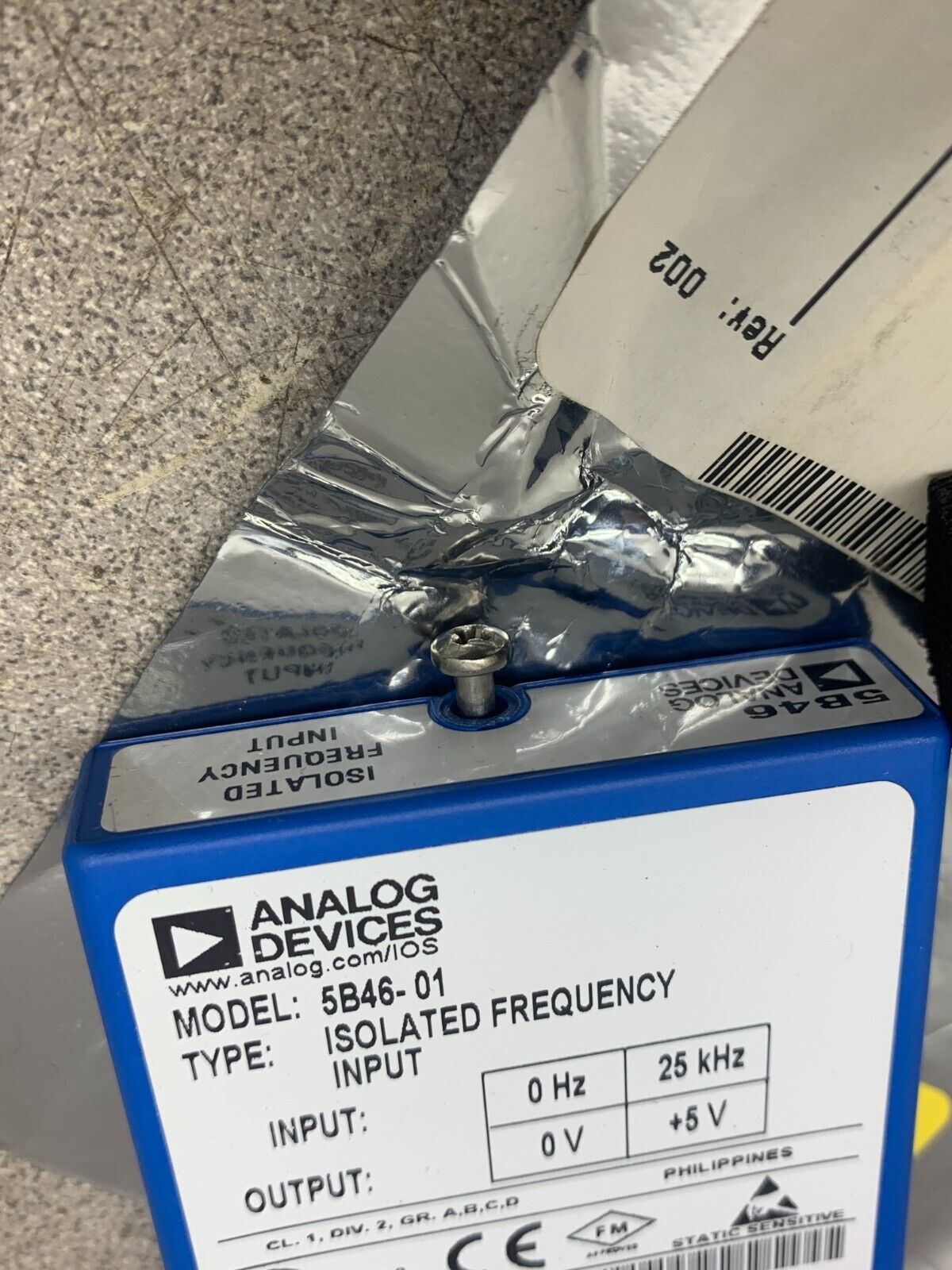 NEW NO BOX ANALOG DEVICES ISOLATED FREQUENCY INPUT MODULE 5B46-01