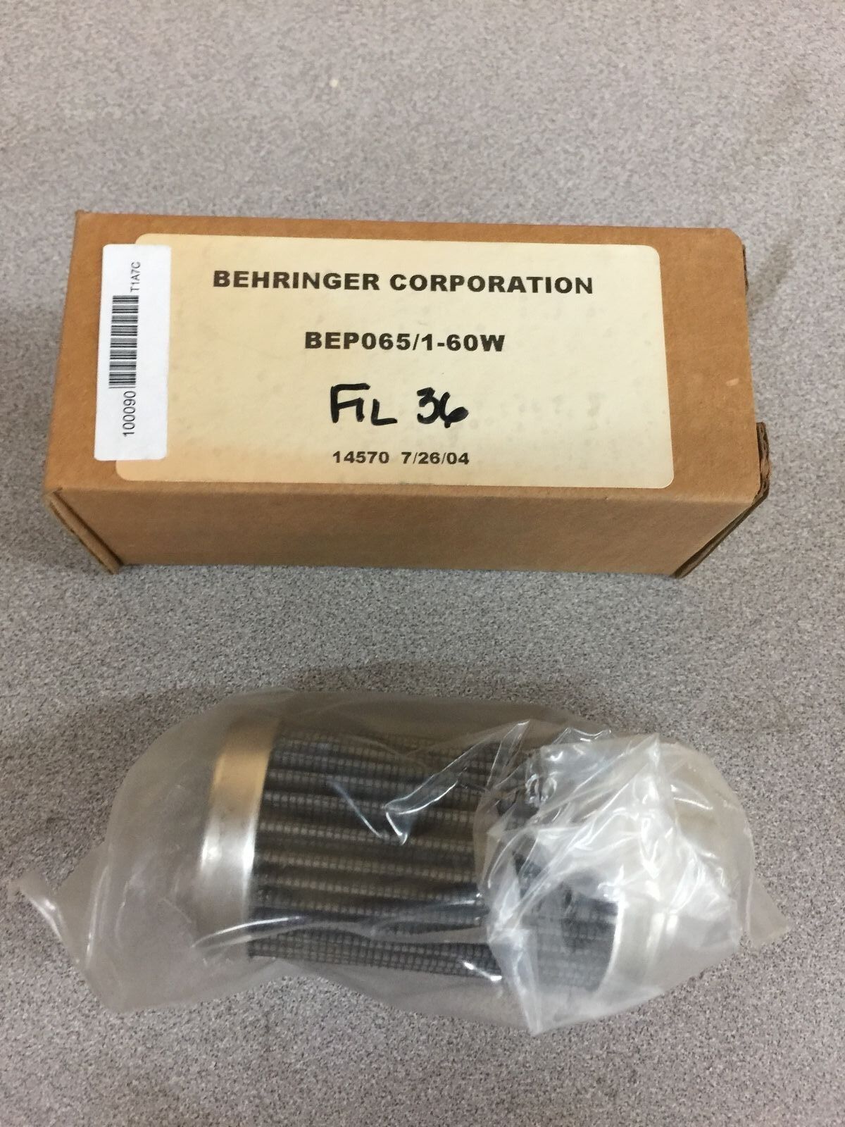 NEW IN BOX BEHRINGER CORPORATION FILTER BEP065/1-60W