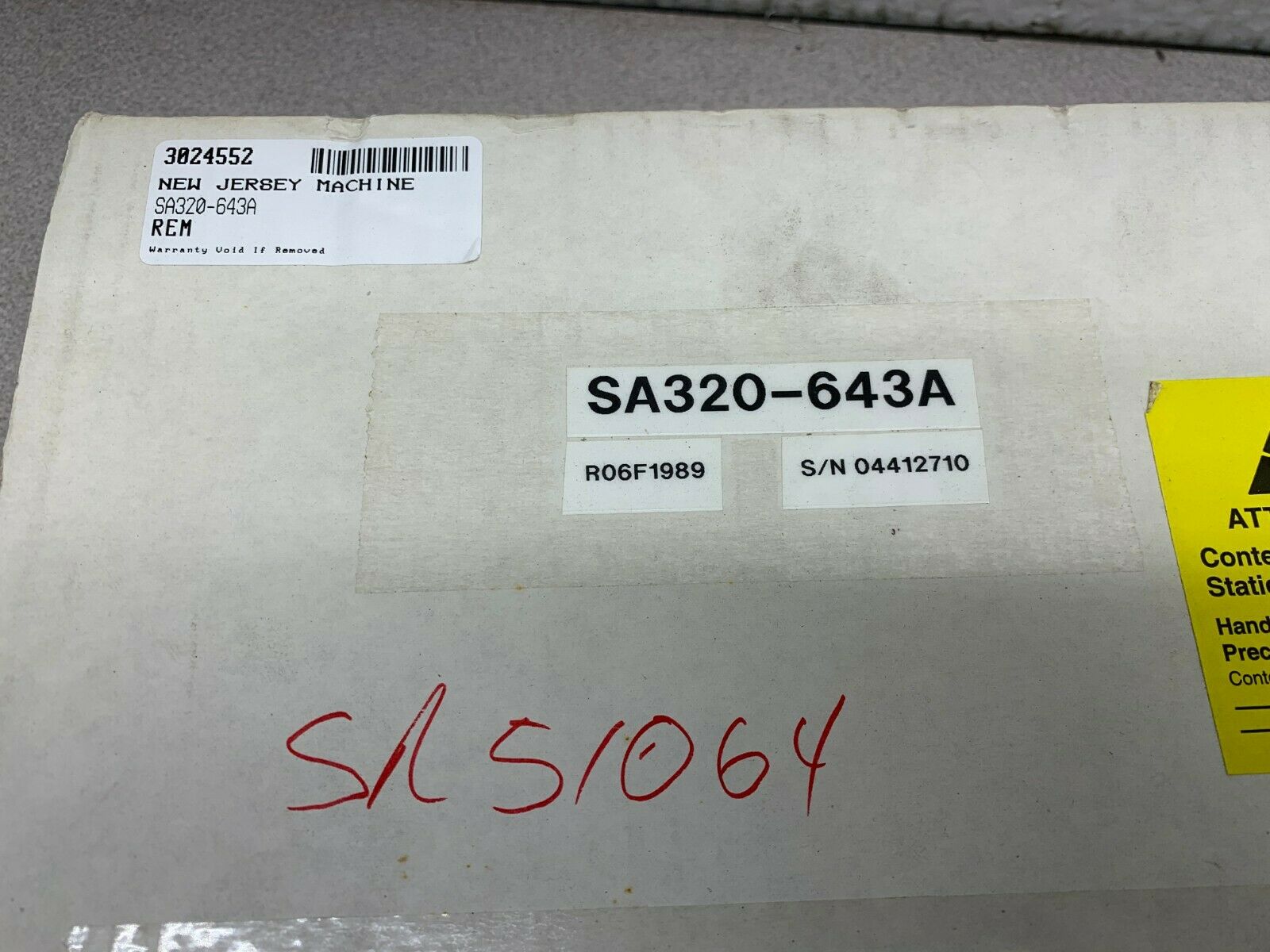 REMANUFACTURED NEW JERSEY MACHINE PRODUCT SHIFT MODULE SA 320-643A