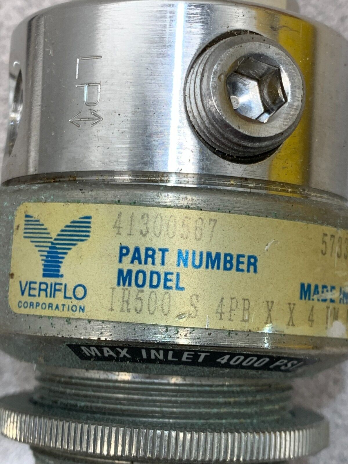 NEW NO BOX VERIFLO 41300567 VALVE IR500 S 4PB X X 4 PM MK