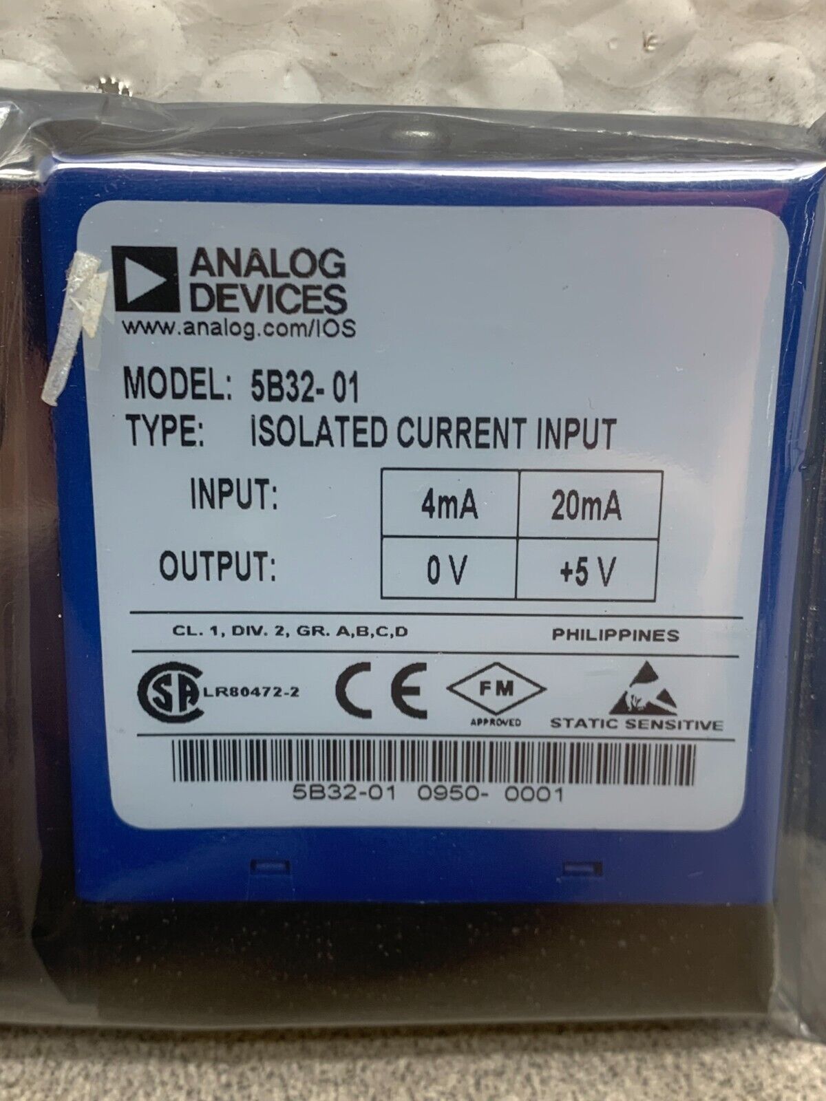 NEW NO BOX ANALOG DEVICES ISOLATED CURRENT INPUT MODULE 5B32-01
