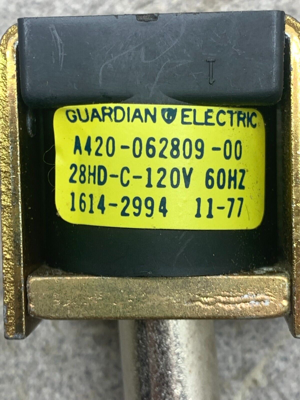NEW NO BOX GUARDIAN ELECTRIC 28HD-C-120V. COIL A420-062809-00