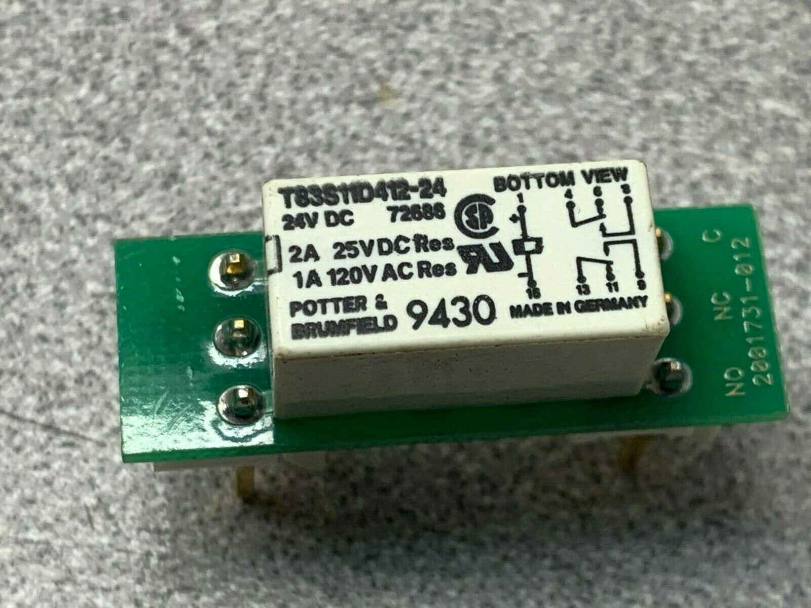 NEW NO BOX POTTER & BRUMFIELD 24VDC. RELAY T83S11D412-24