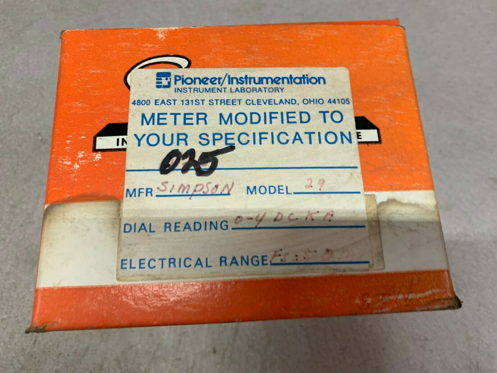 NEW IN BOX SIMPSON 0-4 DCKA METER 29