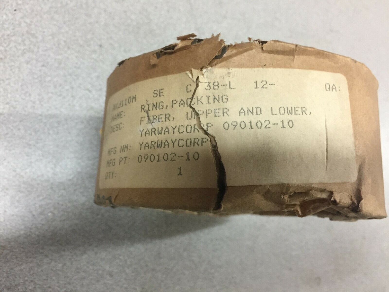 NEW NO BOX YARWAY CORP GRAFOIL RINGS WITH ZINK STRIPS 3-3/4" X 4-5/8" X 7/16" 2