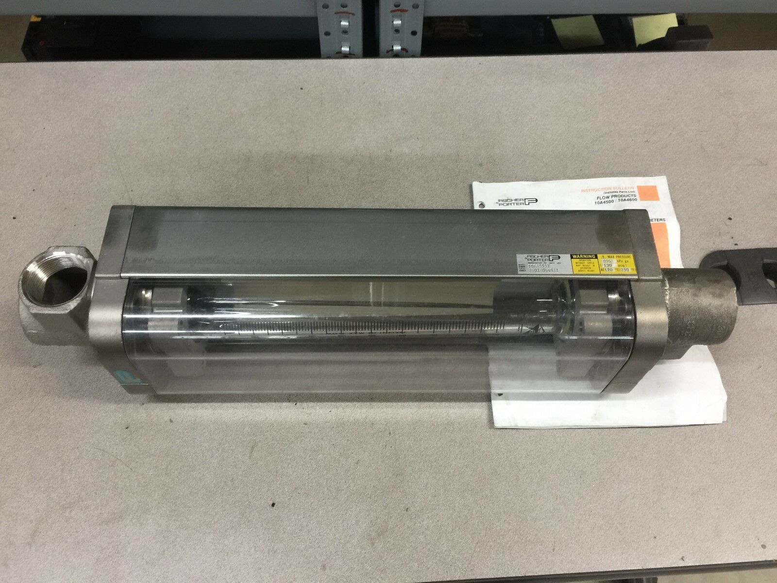 NEW NO BOX FISCHER & PORTER VA MASTER FLOW METER 10A4555X
