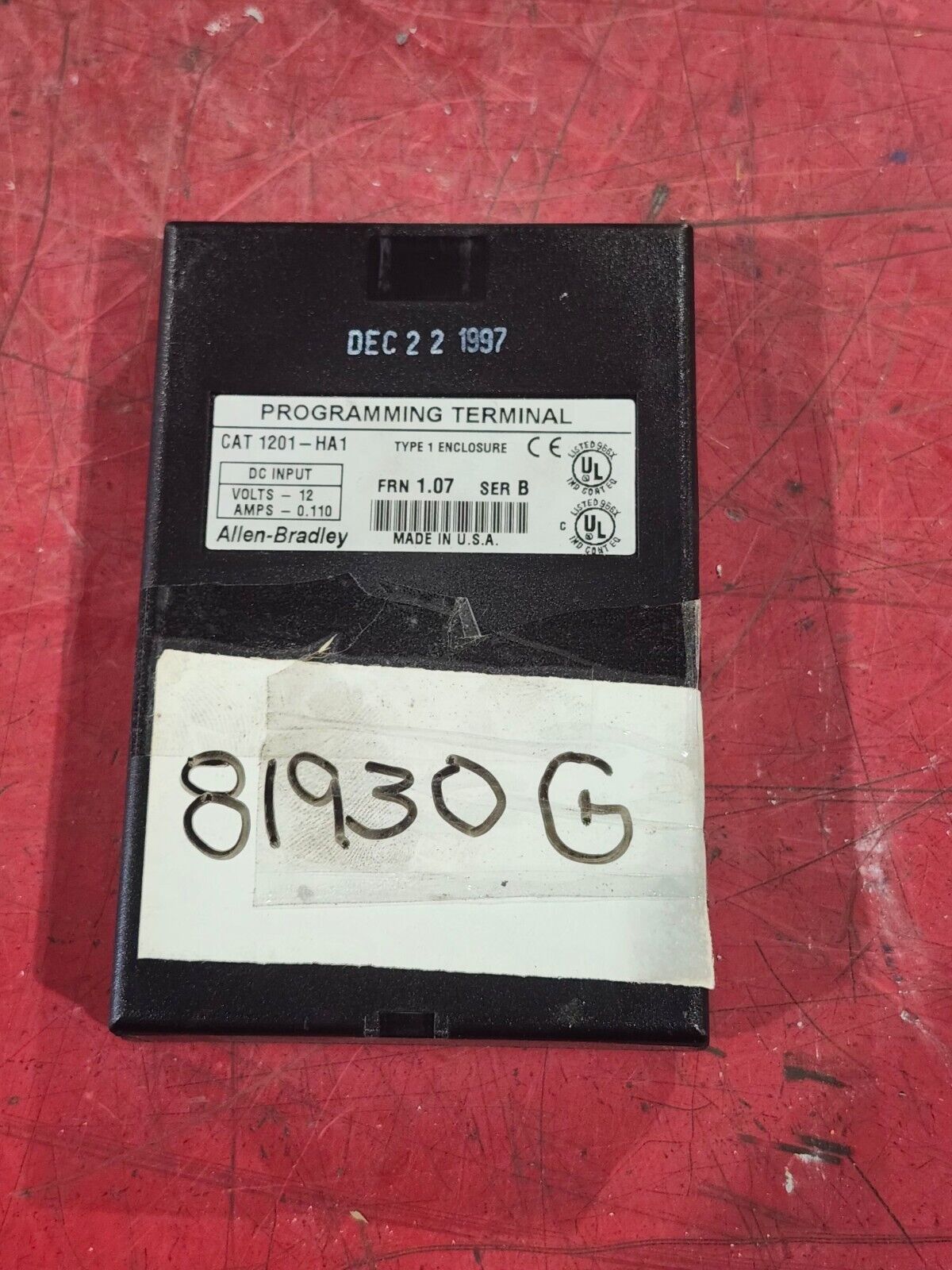 USED ALLEN BRADLEY PROGRAMMING TERMINAL 1201-HA1