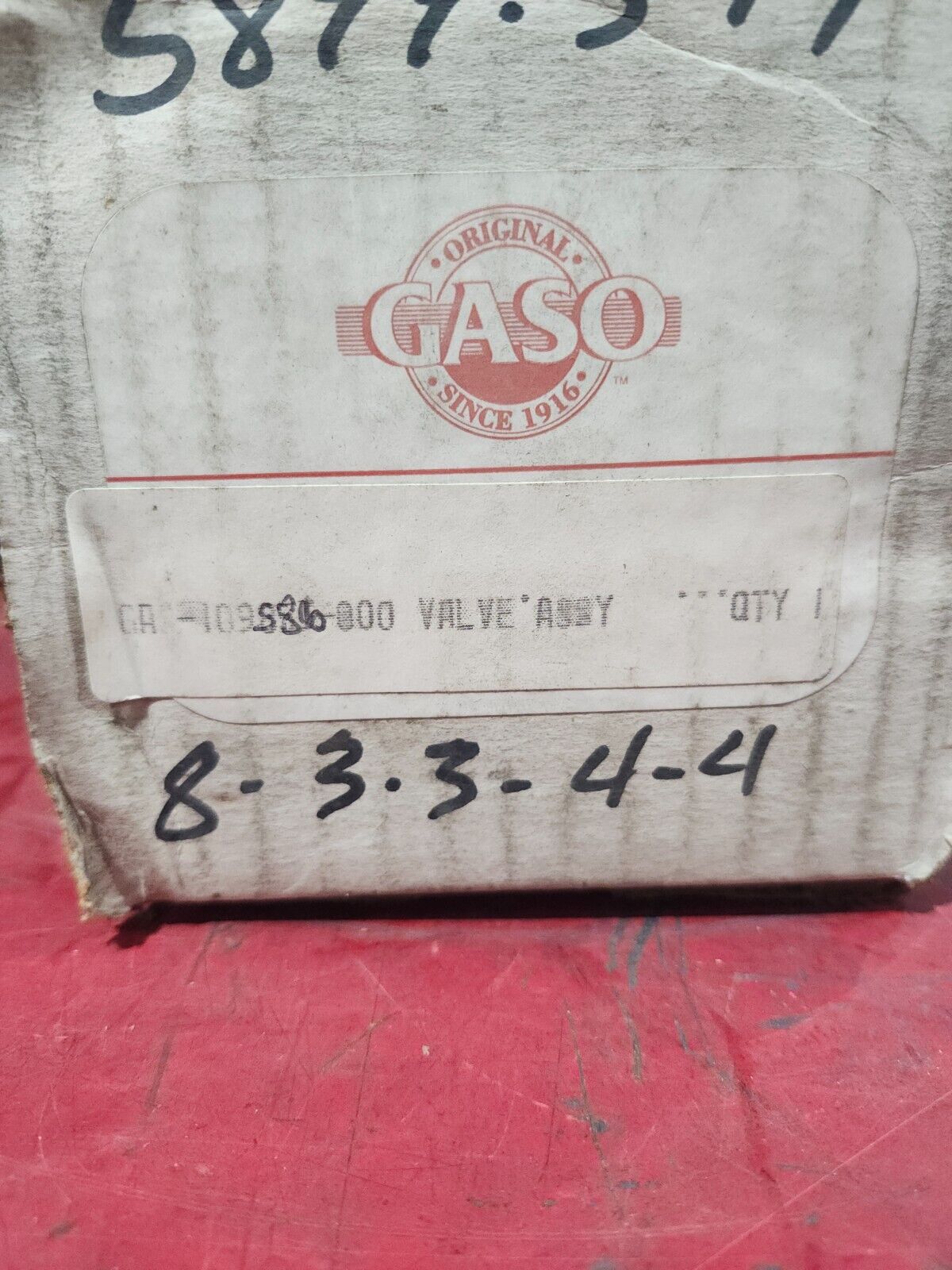 NEW IN BOX GASO VALVE ASSY GA-109586-000