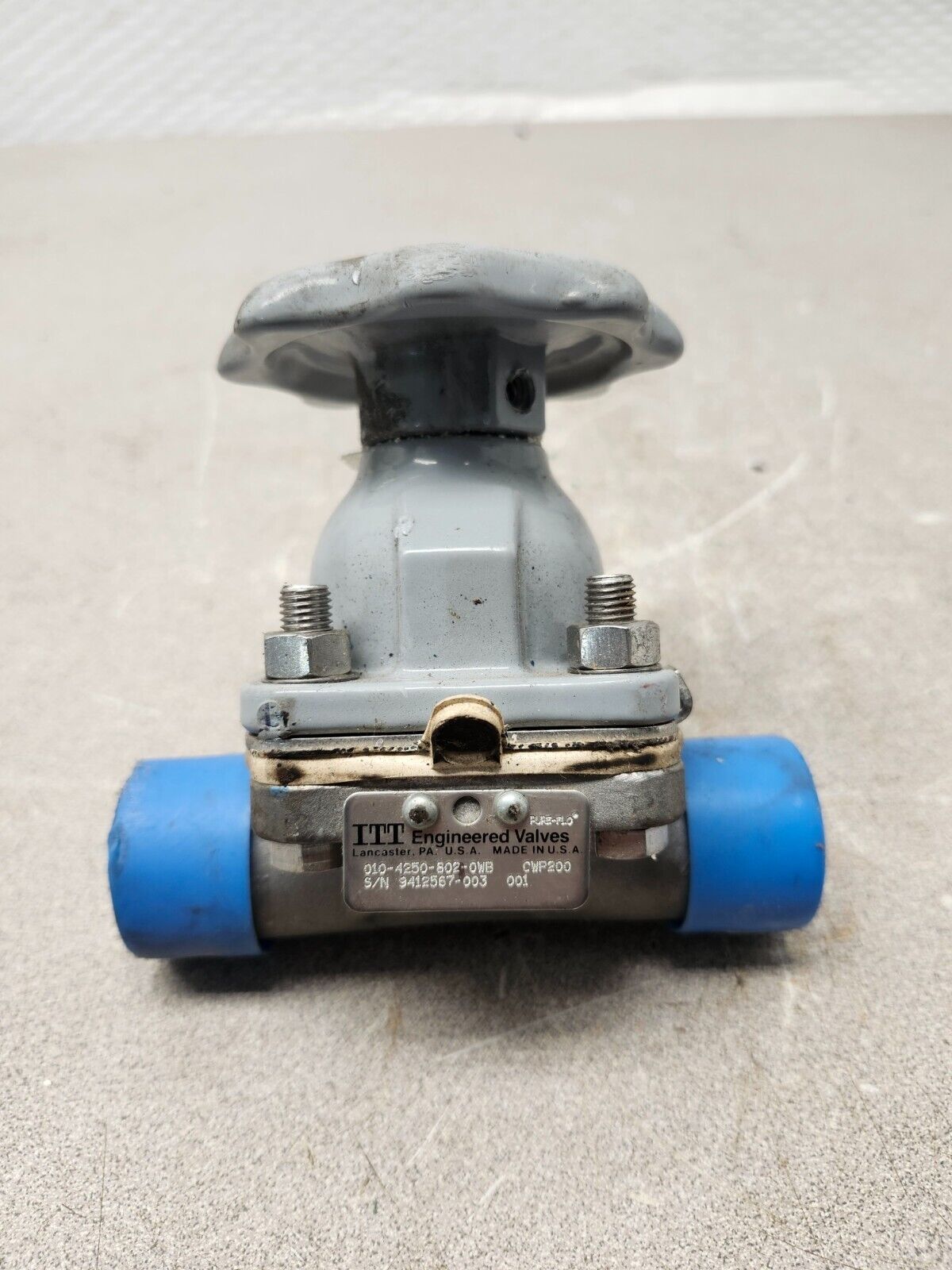 NEW ITT DIA-FLO CWP200 5/16'' SANITARY TRI-CLAMP DIAPHRAGM VALVE010-4250-802-0WB