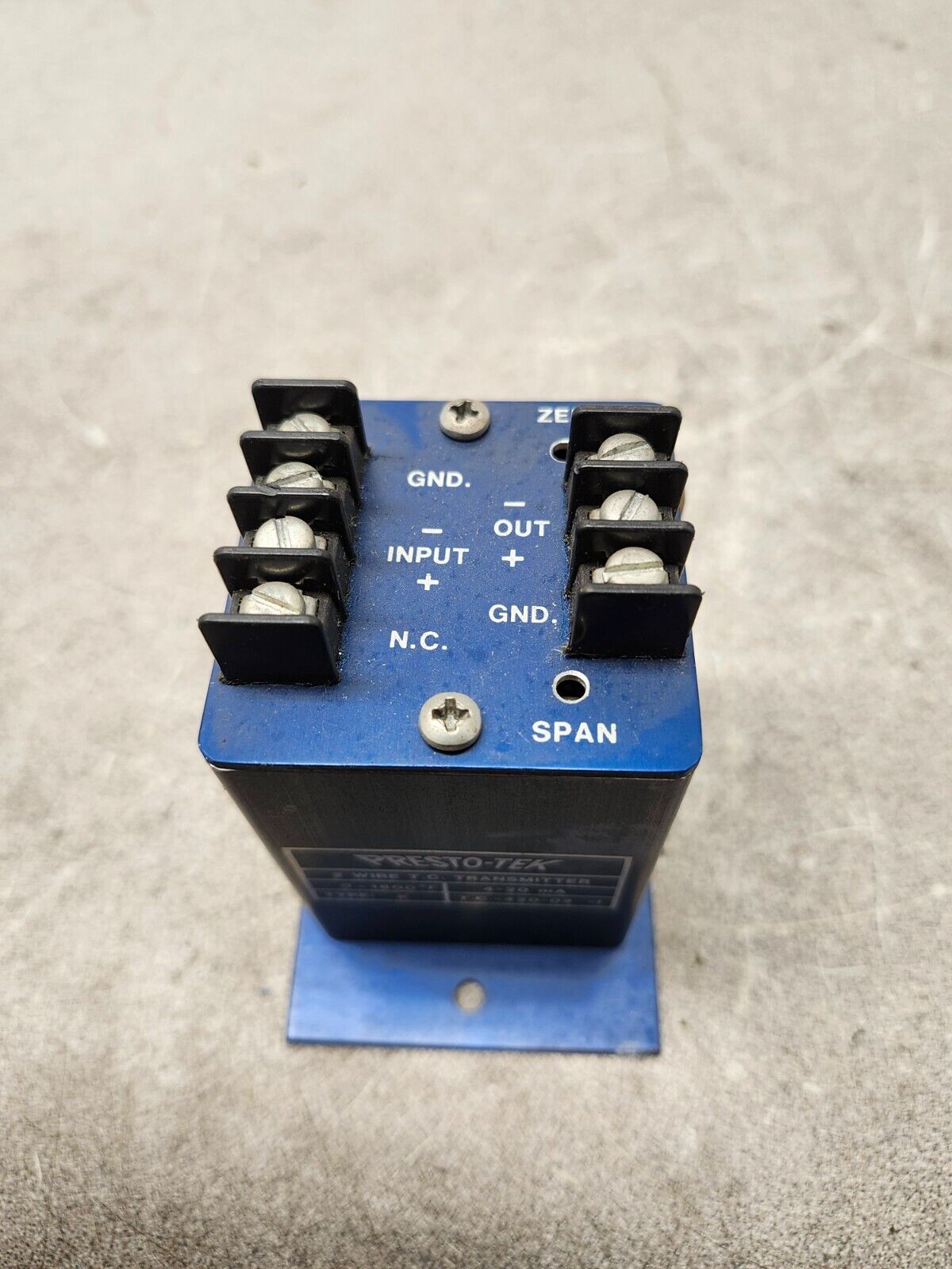 USED PRESTO-TEK 2 WIRE T.C. TRANSMITTER TYPE K