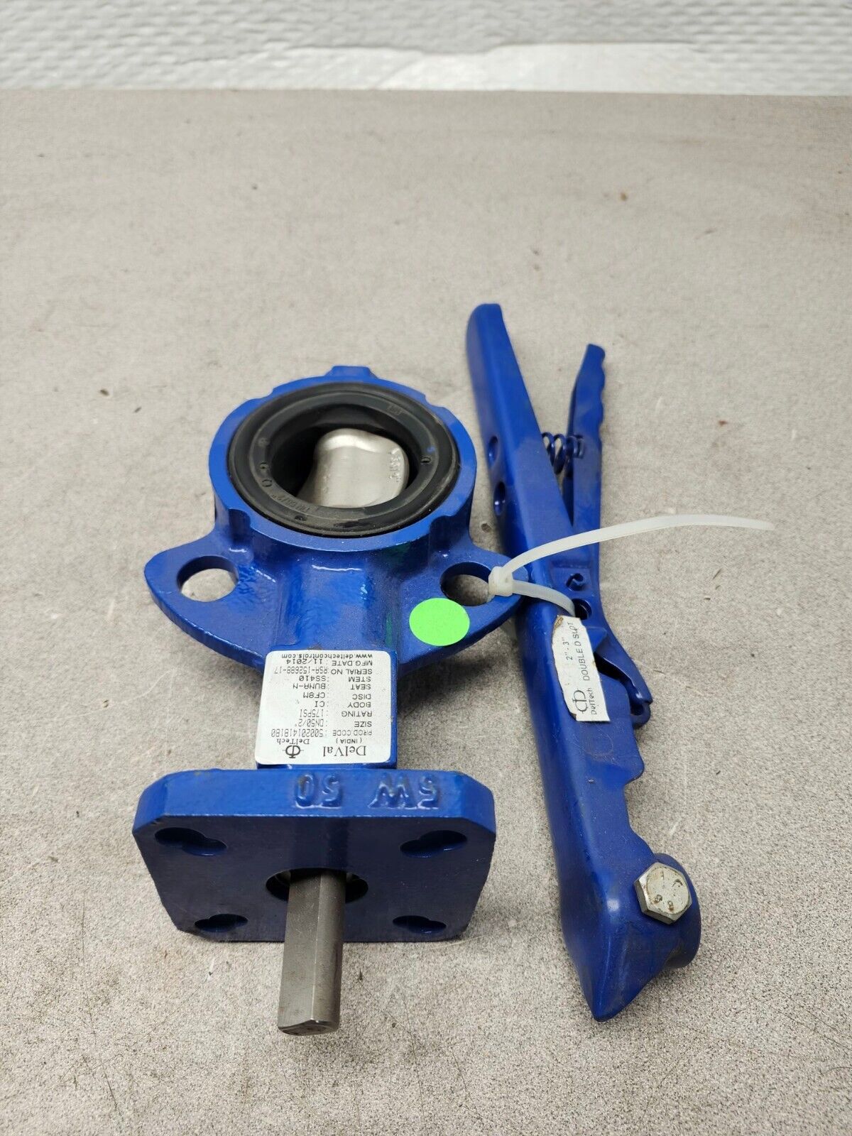 NEW DELVAL BUTTERFLY VALVE 50020141B1B0