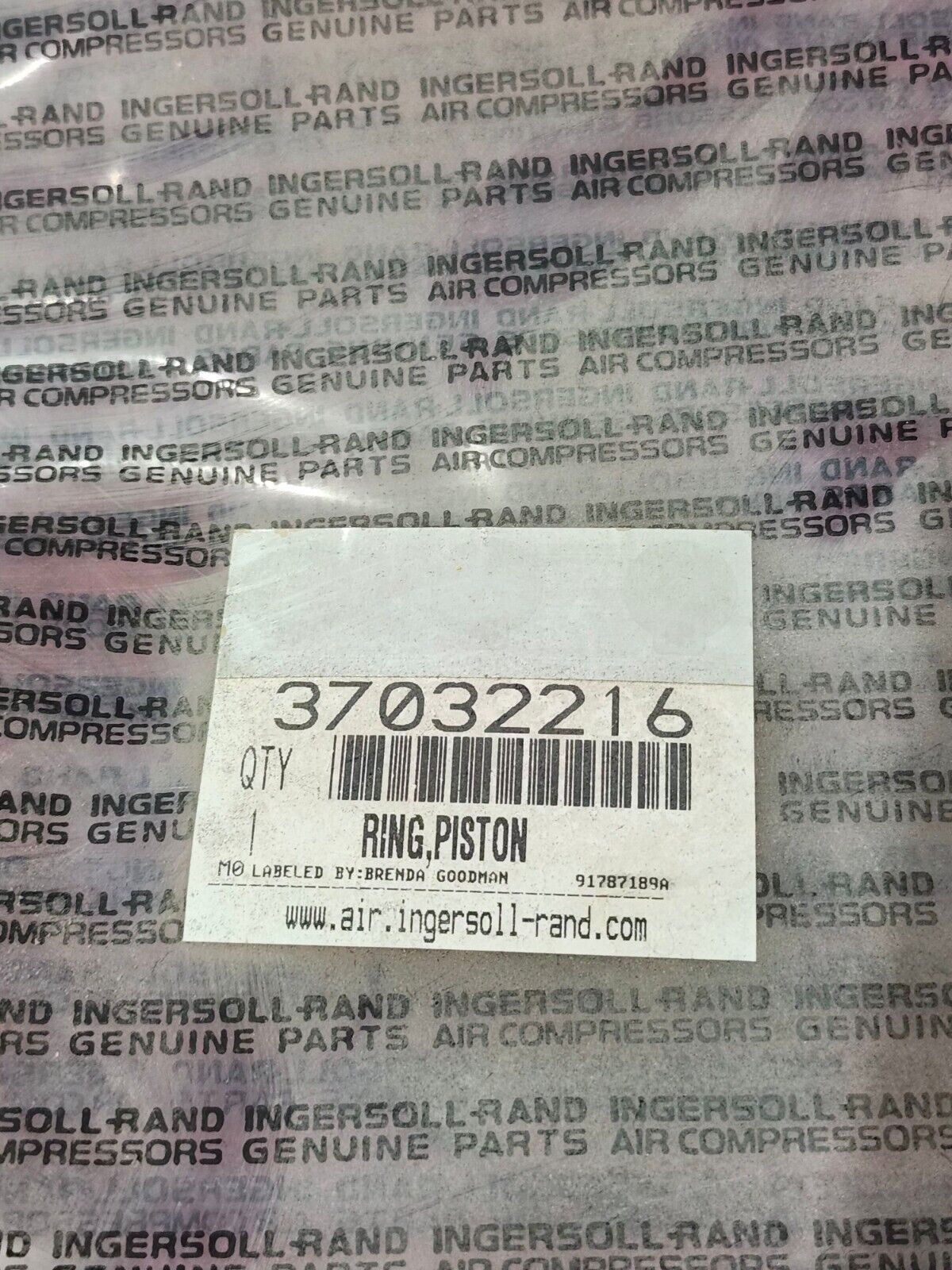 NEW INGERSOLL RAND PISTON RING 37032216