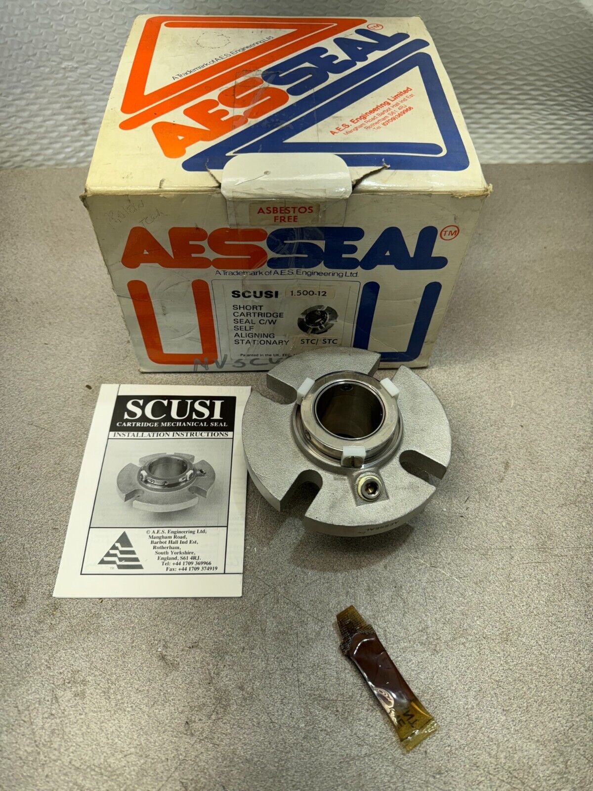 NEW IN BOX AESSEAL MECHANICAL CARTRIDGE SEAL SCUSI 1.500-12