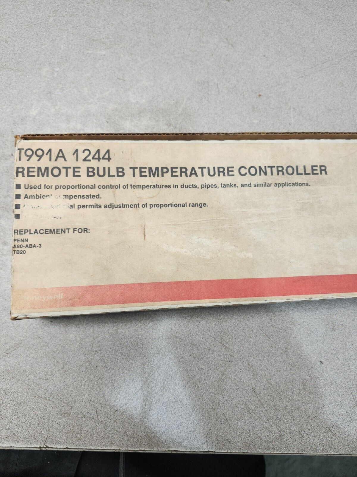 NEW IN BOX HONEYWELL REMOTE BULB TEMPERAURE CONTROLLER T991A 1244