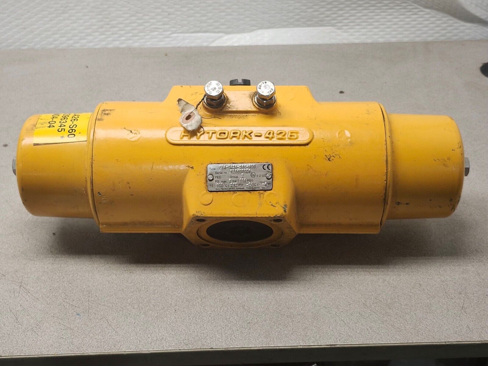 USED HYTORK PNEUMATIC VALVE ACTUATOR E1A-0426-S80-A00