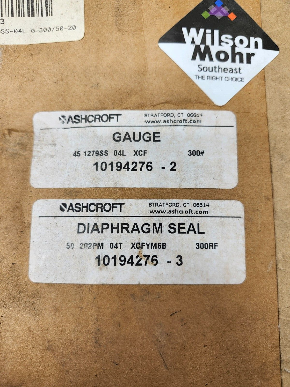 NEW IN BOX ASHCROFT GAUGE SEAL ASSEMBLY 45-1279SS-04L 50-202PM-04T