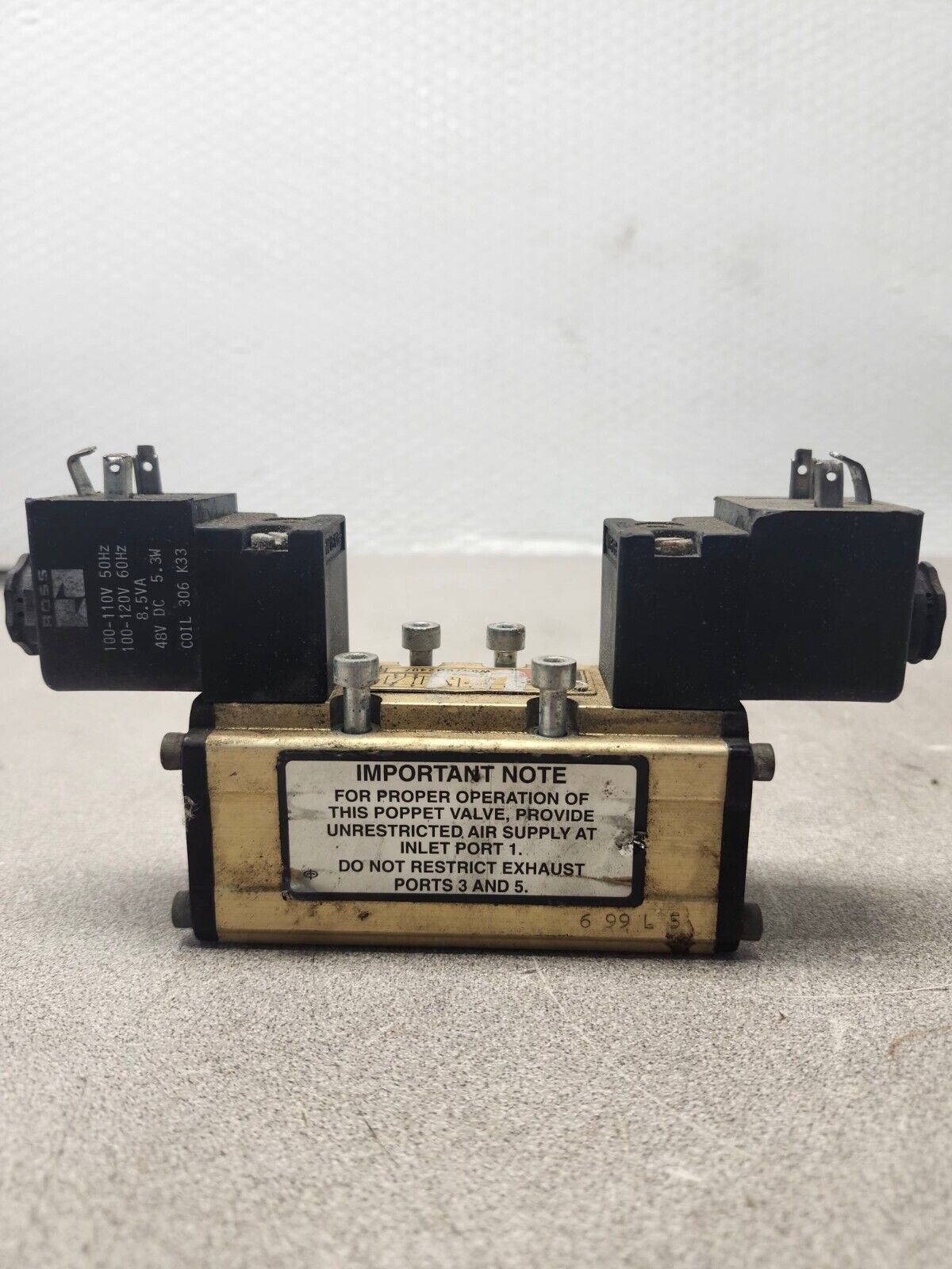 USED ROSS SOLENOID VALVE W6476B2407