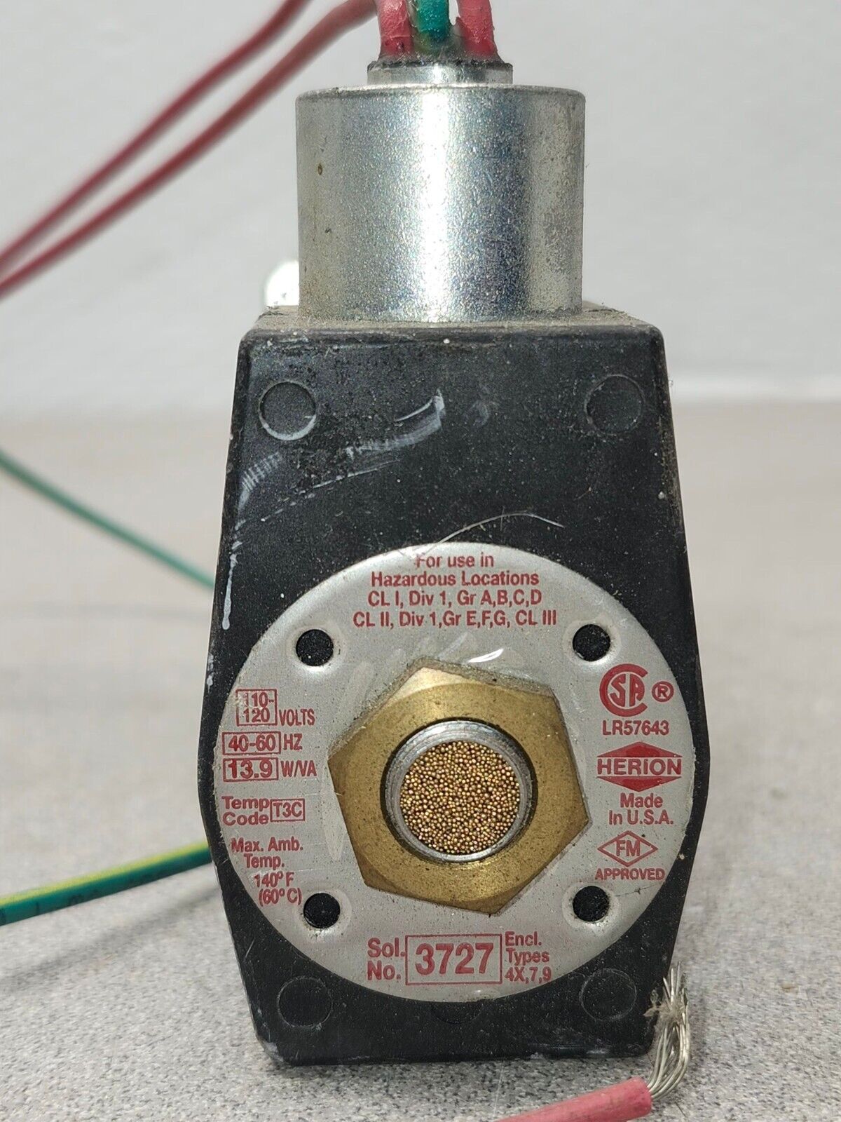 USED HERION SOLENOID VALVE 3727