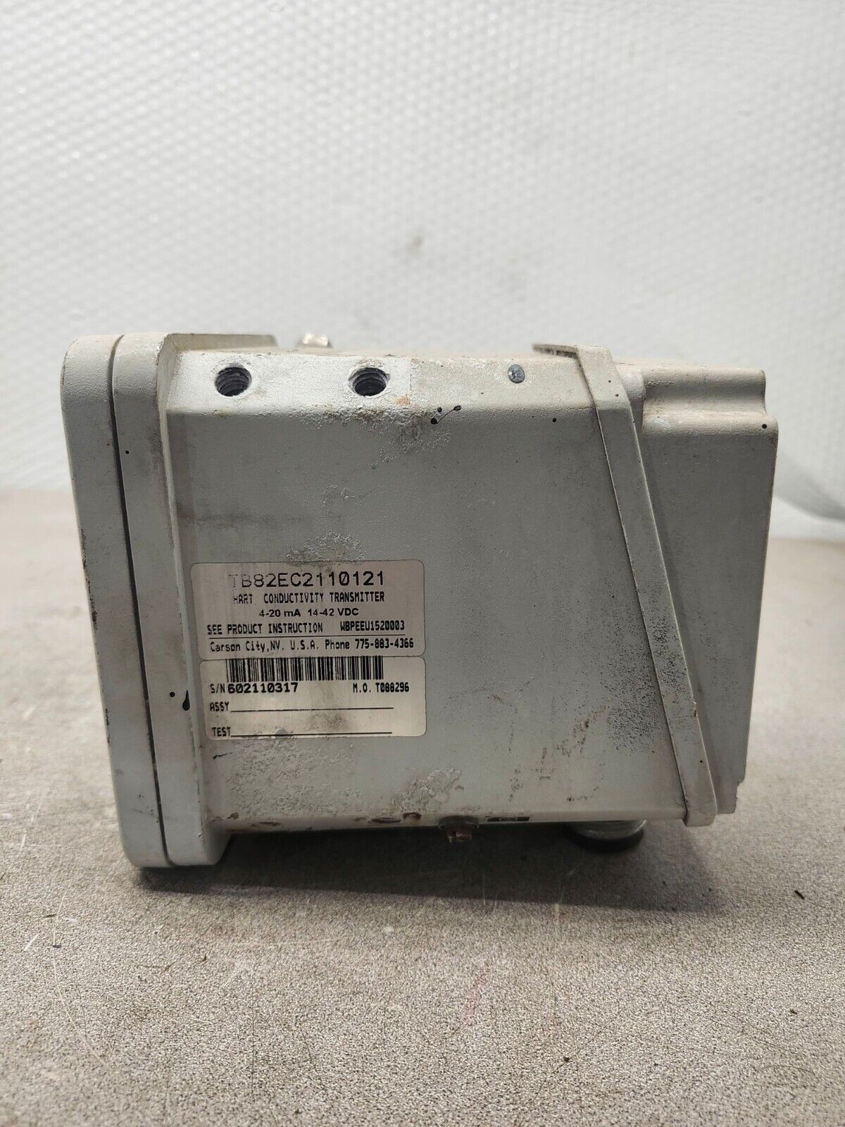 USED ABB CONDUCTIVITY TRANSMITTER TB82 TB82EC2110121