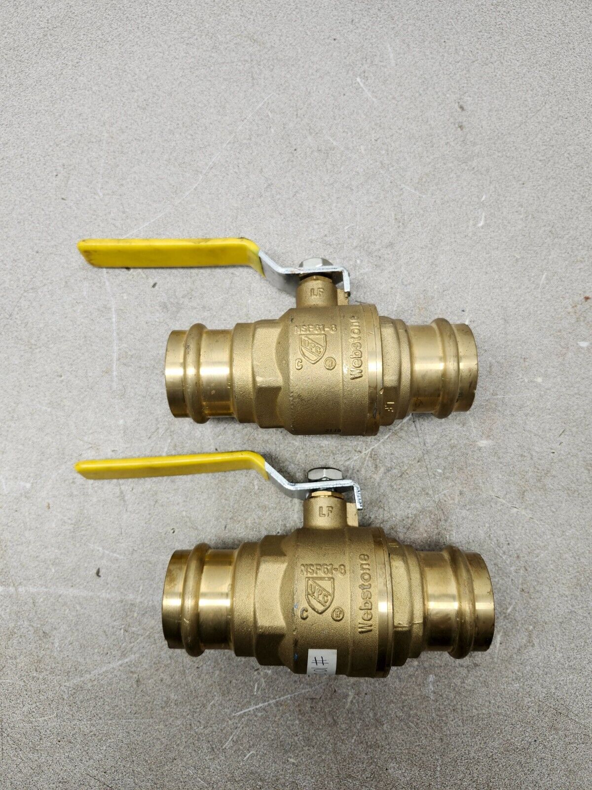 USED WEBSTONE Ball Valves 1-1/2'' 250 CWP NSF61-8