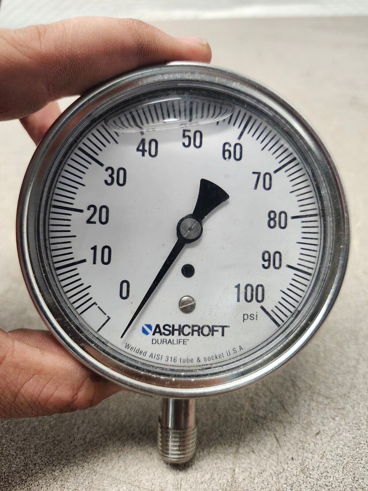 NEW NO BOX ASHCROFT GAUGE 8918 0-100 PSI