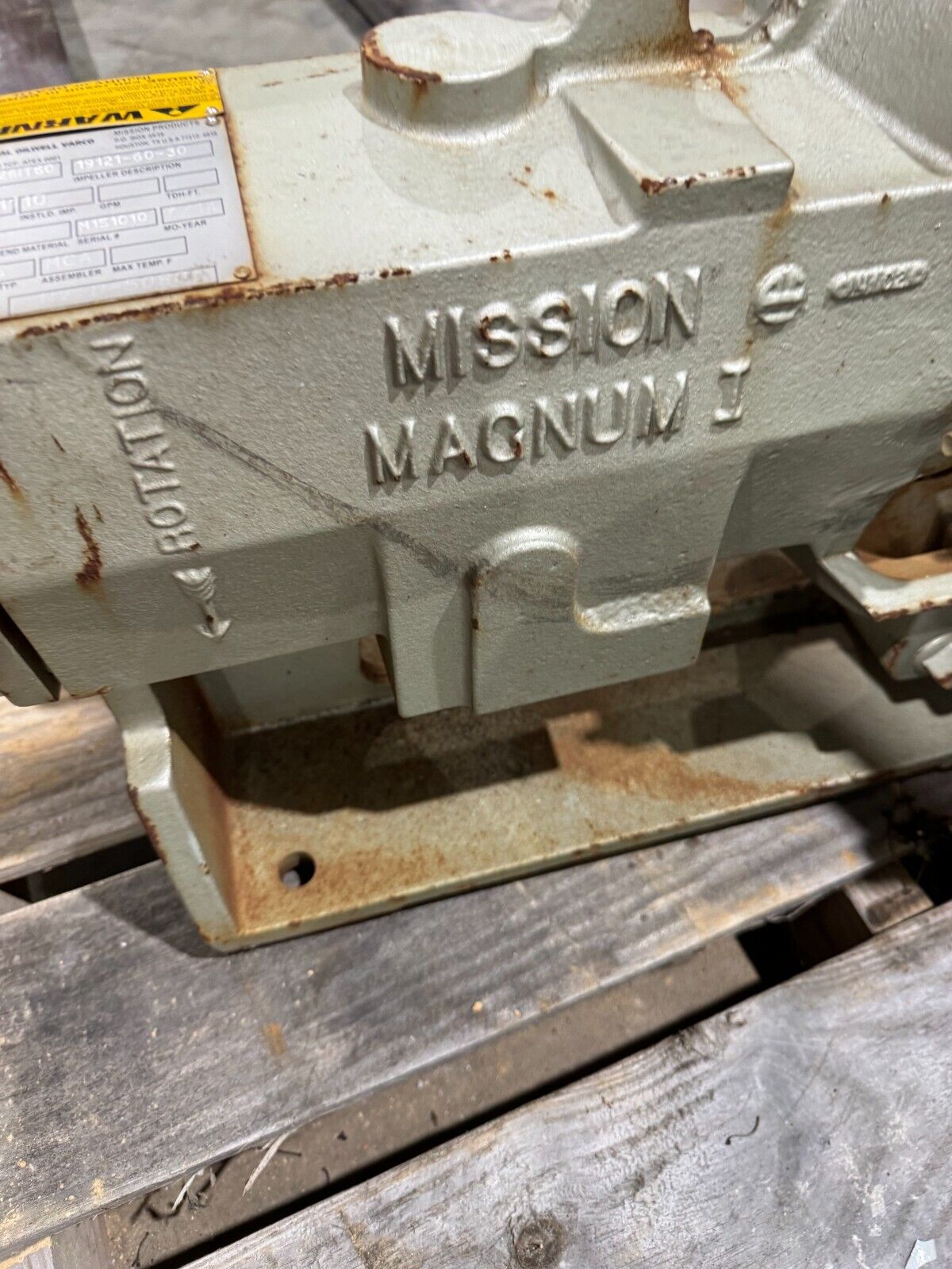 USED MISSION MAGNUM NATIONAL OILWELL 8X6X11 PUMP 10" IMP. 640202825IT60