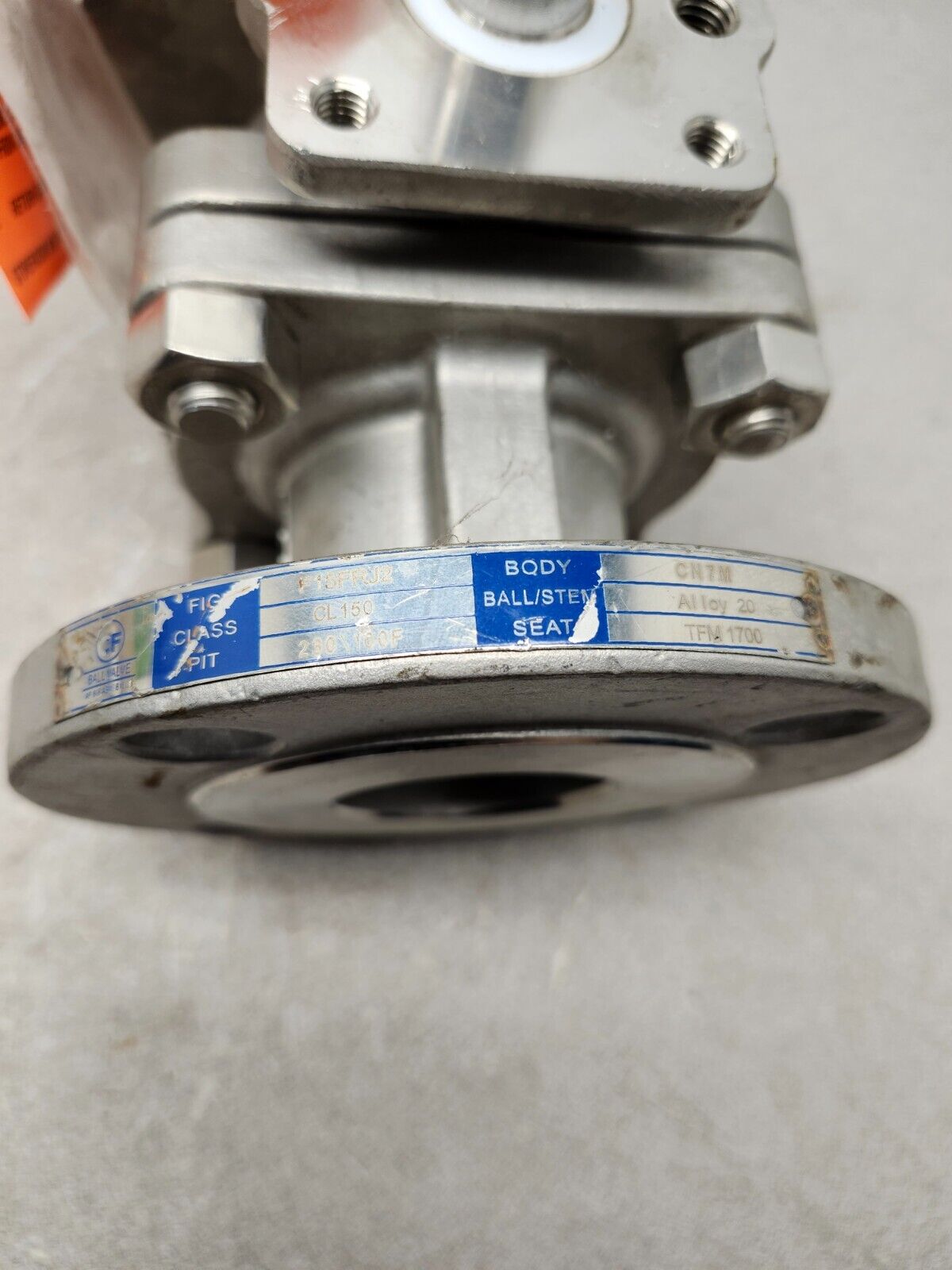 USED Warren Ball Valve 2'' Class 150 CWP 230Psig @ 100°F F15FFJ2