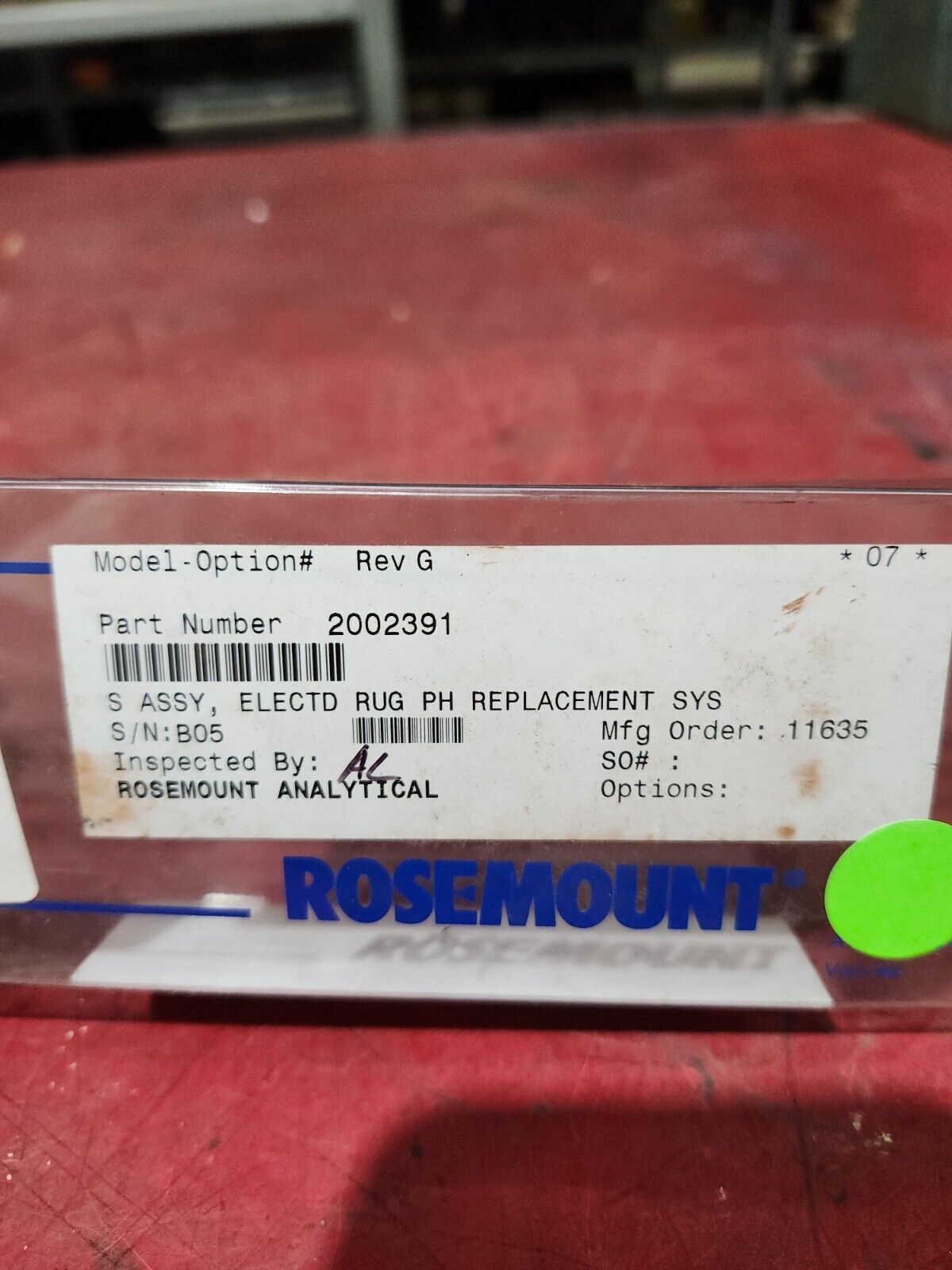 NEW IN BOX ROSEMOUNT GLASS ELECTRODE 2002391