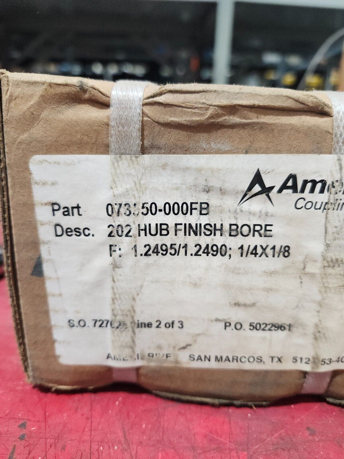 NEW AMERIDRIVES 202 HUB FINISH BORE 1.2495/1.2490; 1/4X1/8 HUB 073550-000FB