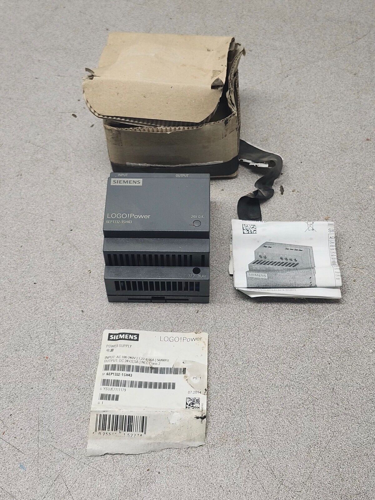 NEW IN PACKAGE SIEMENS POWER SUPPLY 6EP1332-1SH43