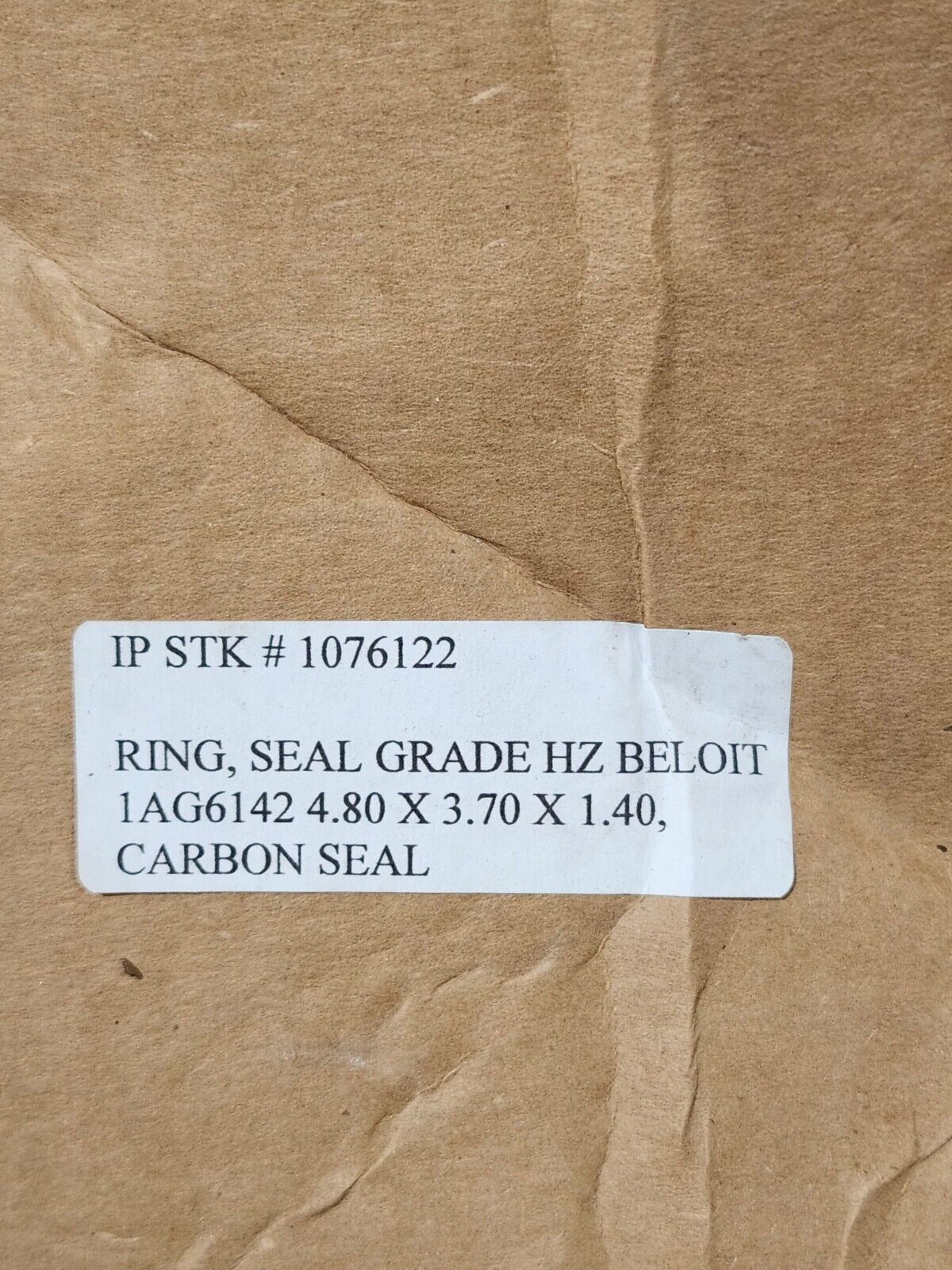 NEW IN BOX BELOIT RING CARBON SEAL 1AG6142 4.80 X 3.70 X 1.40