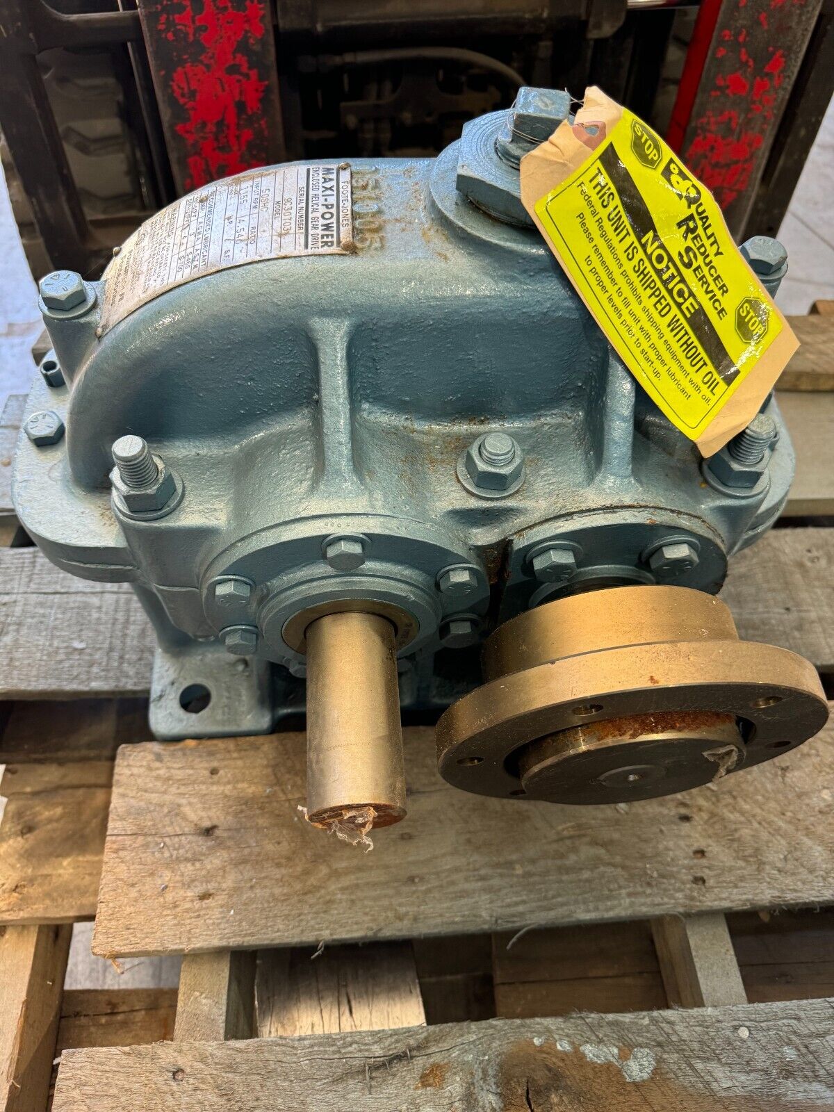 FOOTE-JONES MAXI-POWER ENCLOSED HELICAL GEAR DRIVE 4.540 RATIO REDUCER 50SHC