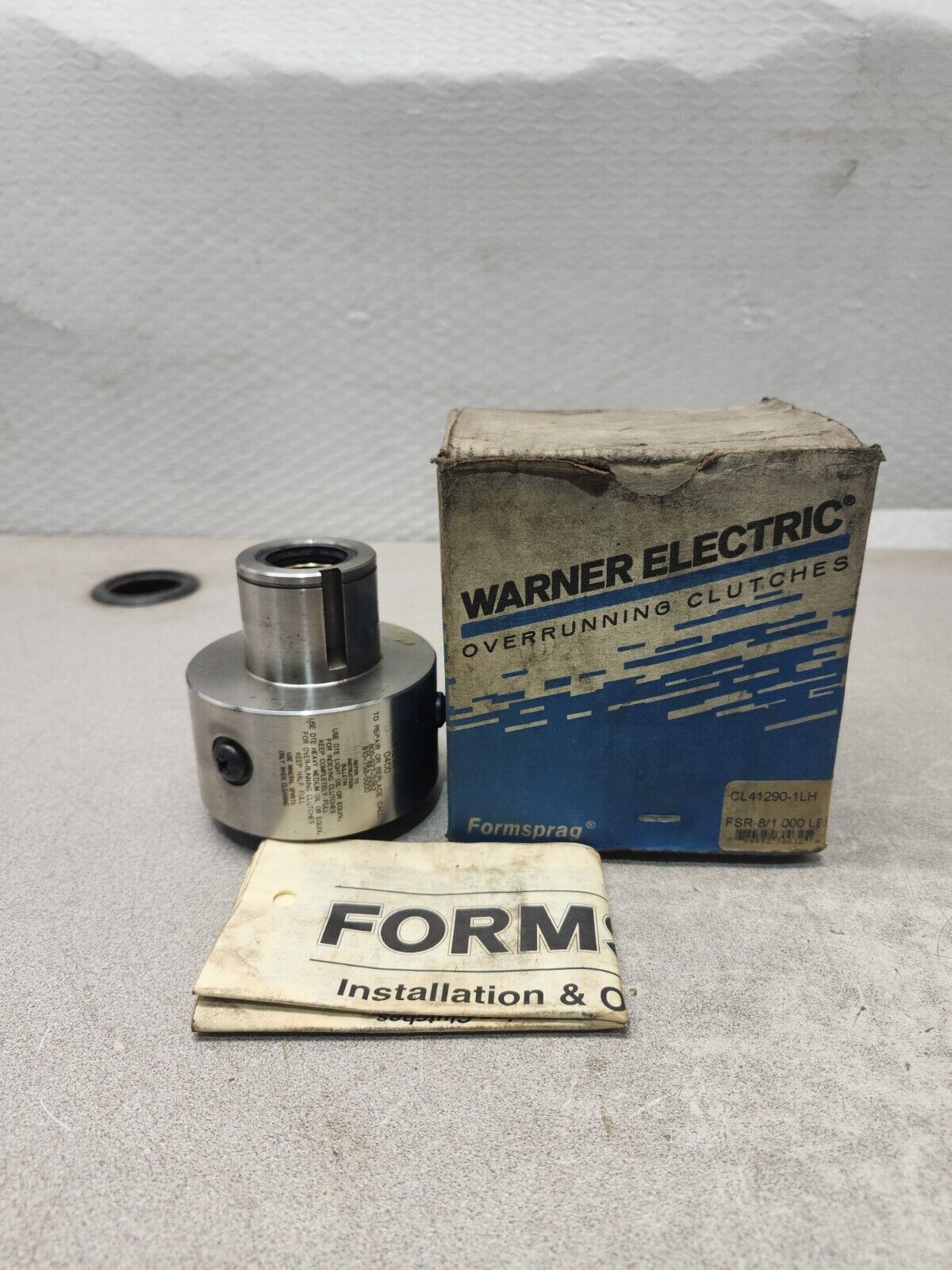 NEW IN BOX Warner Electric Formsprag Clutch FSR-8/1.000LH, CL41290-1LH0400
