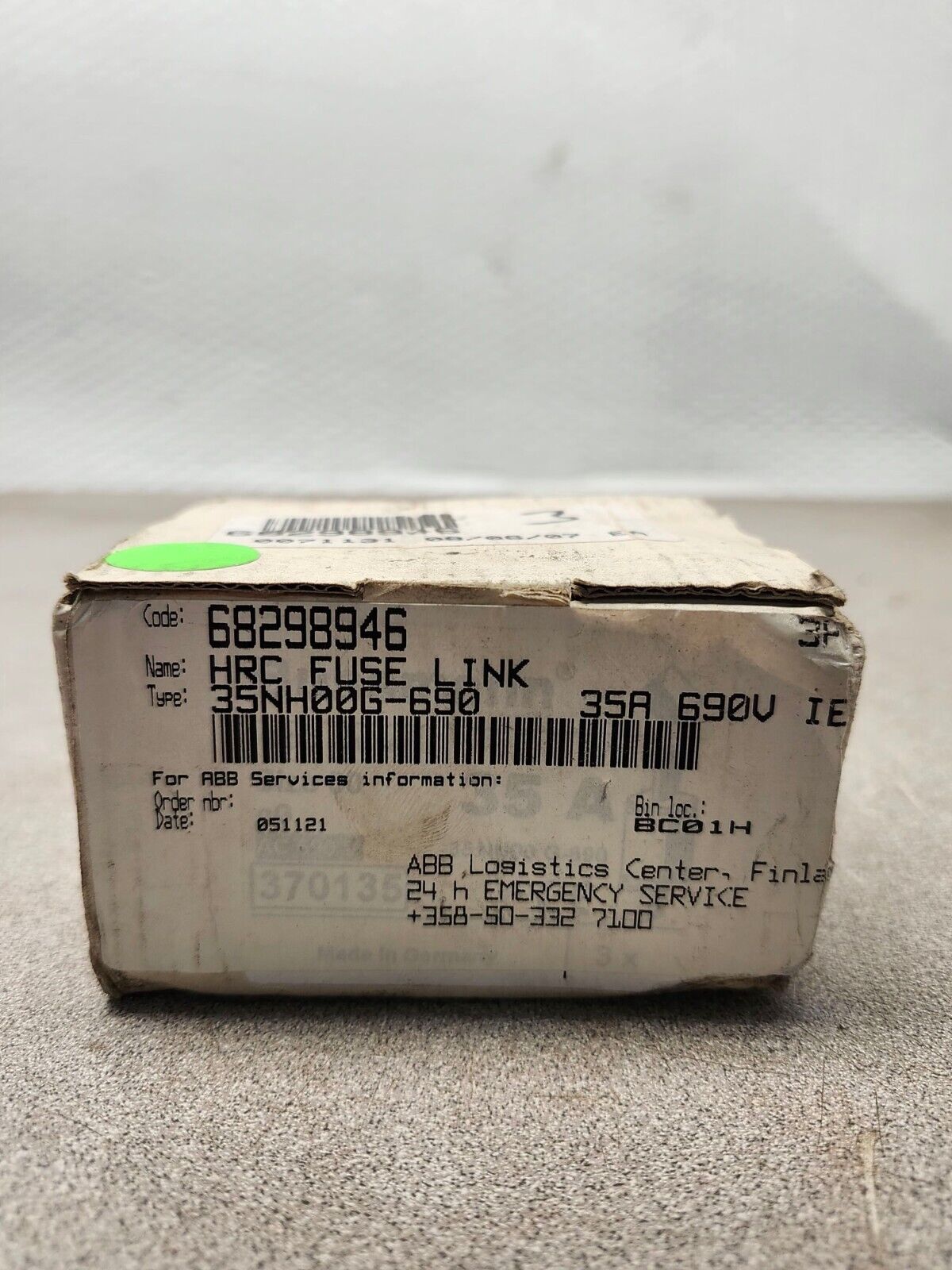 NEW IN BOX BUSSMANN FUSE 35 A LOT OF THREE