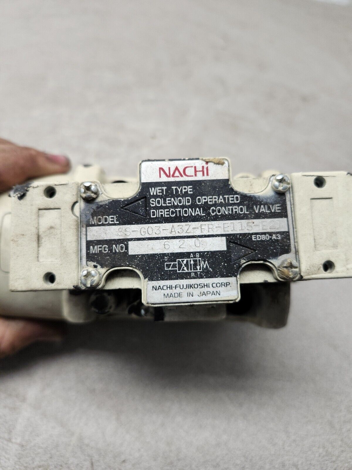 USED NACHI Hydraulic Directional Control Valve SS-G03-A3Z-FR-E115-E21