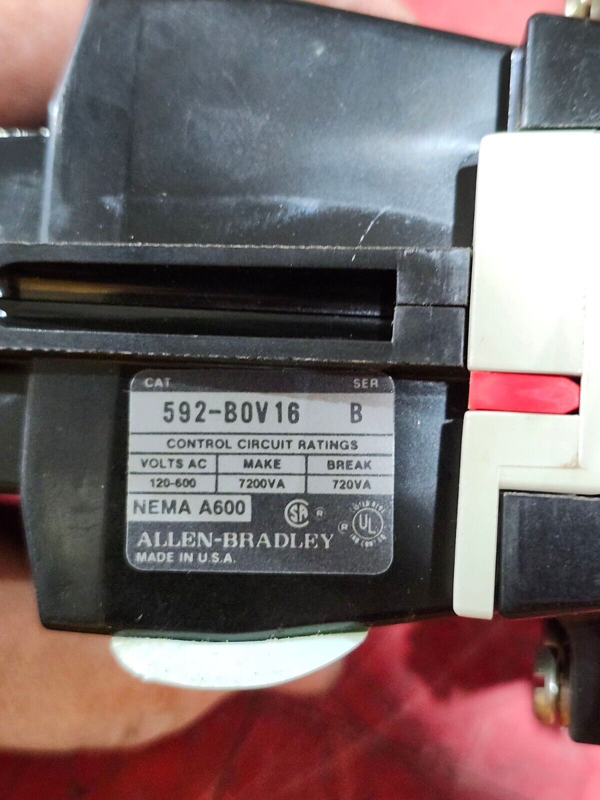 USED ALLEN BRADLEY OVERLOAD RELAY 592-B0V16