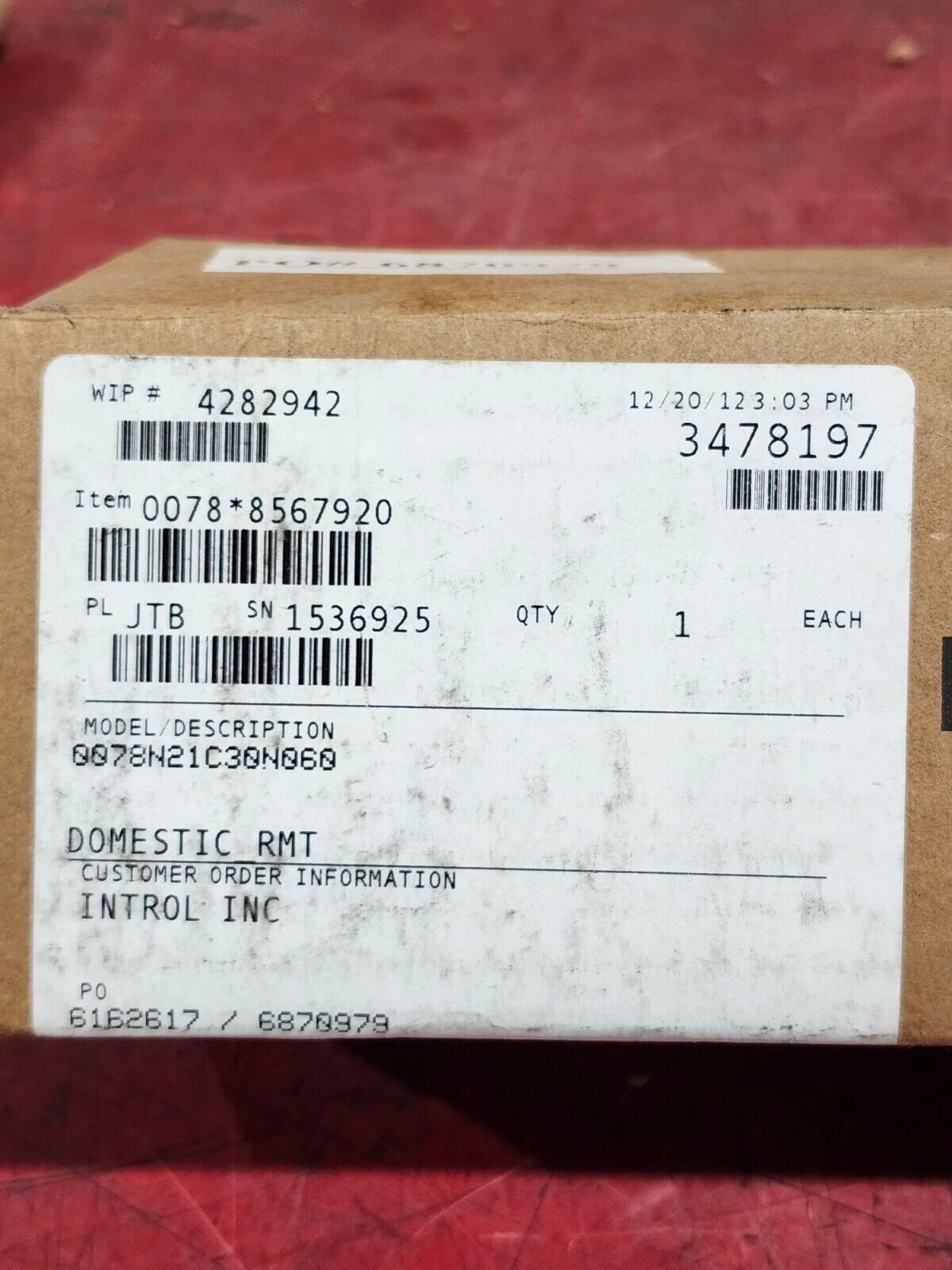 NEW IN BOX ROSEMOUNT TEMPERATURE SENSOR 0078N21C30N060