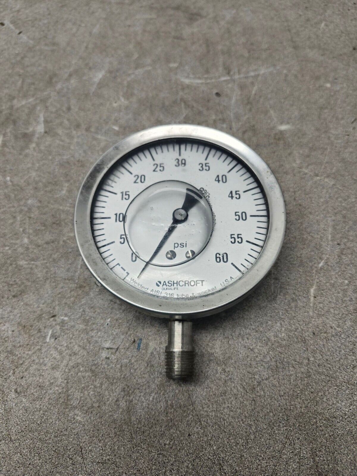 NEW NO BOX ASHCROFT GAUGE 8964 0-60 PSI