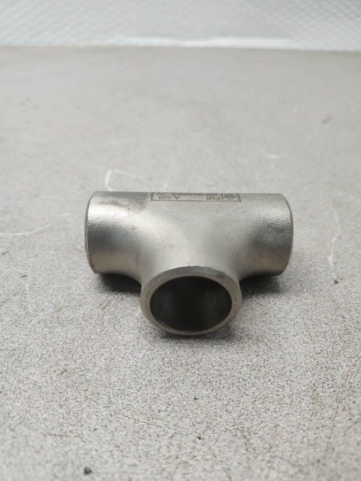 NEW PMI Tee Stainless Steel, 1'' Fitting Pipe, 3 in Overall Lg SCH40S 403S WP304
