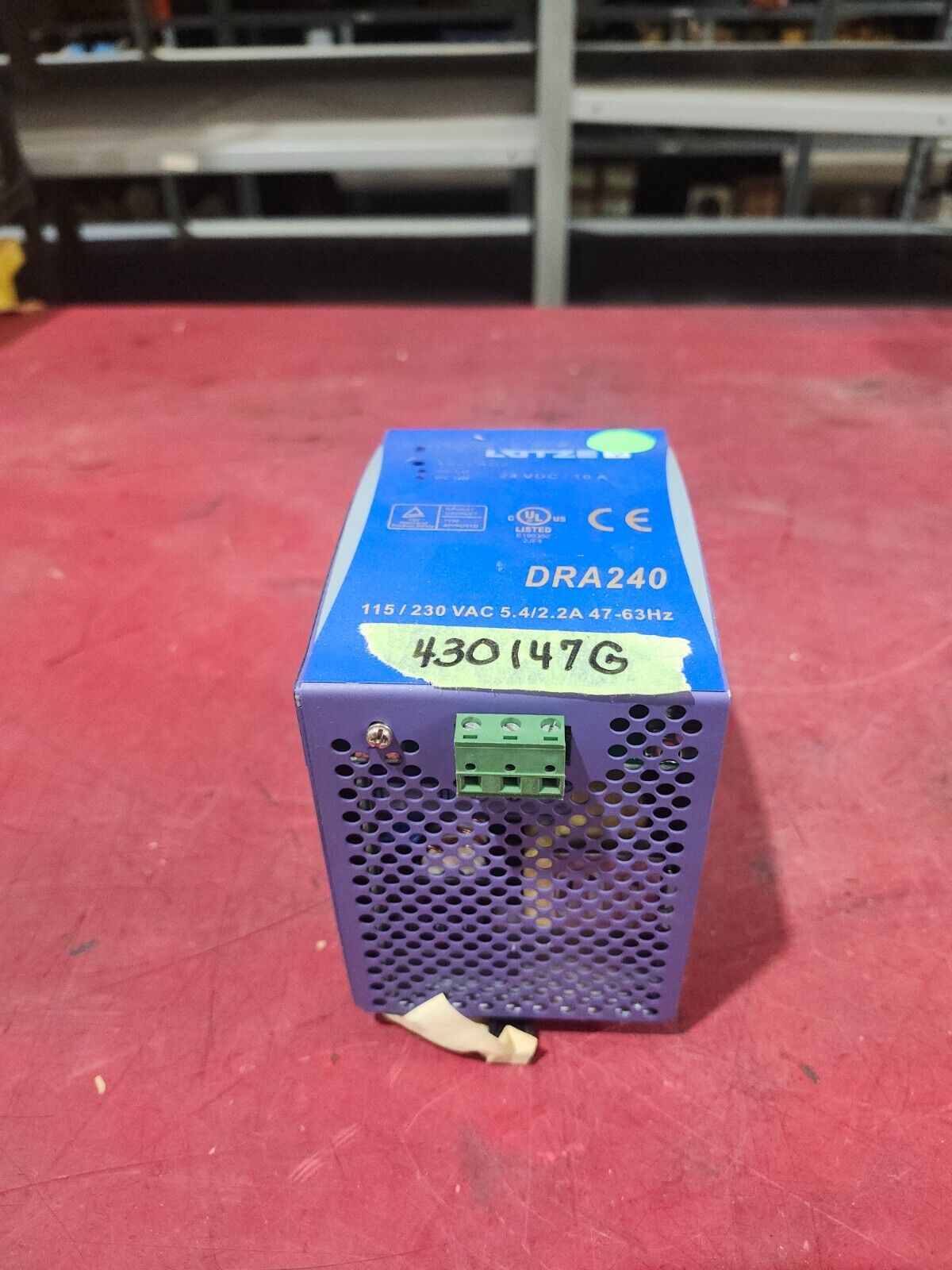 USED LUTZE POWER SUPPLY DRA240 115/230VAC 5.4/2.2A 47-63HZ