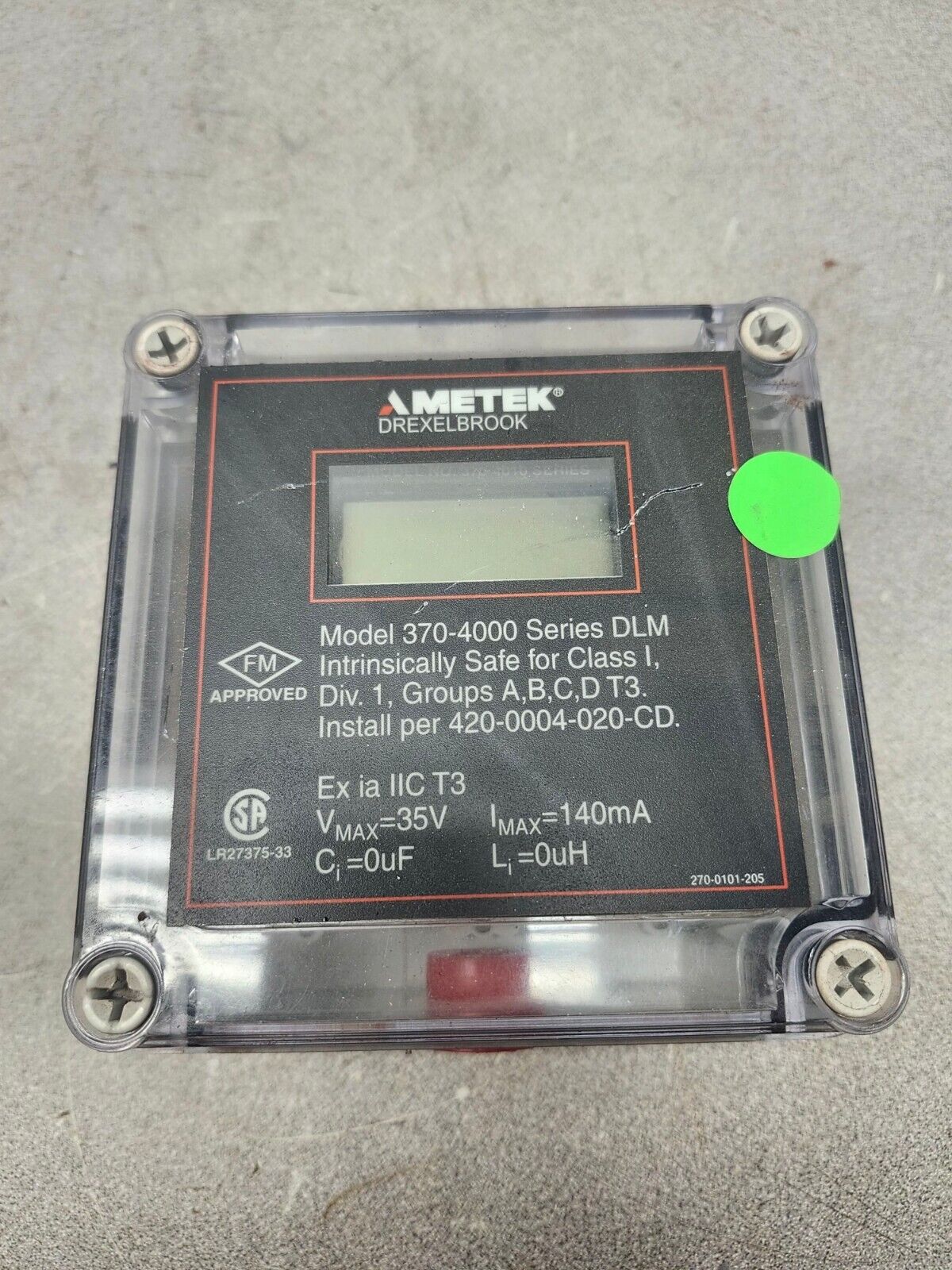 NEW SURPLUS AMETEK DREXELBROOK DIGITAL LOOP METER 370-4000