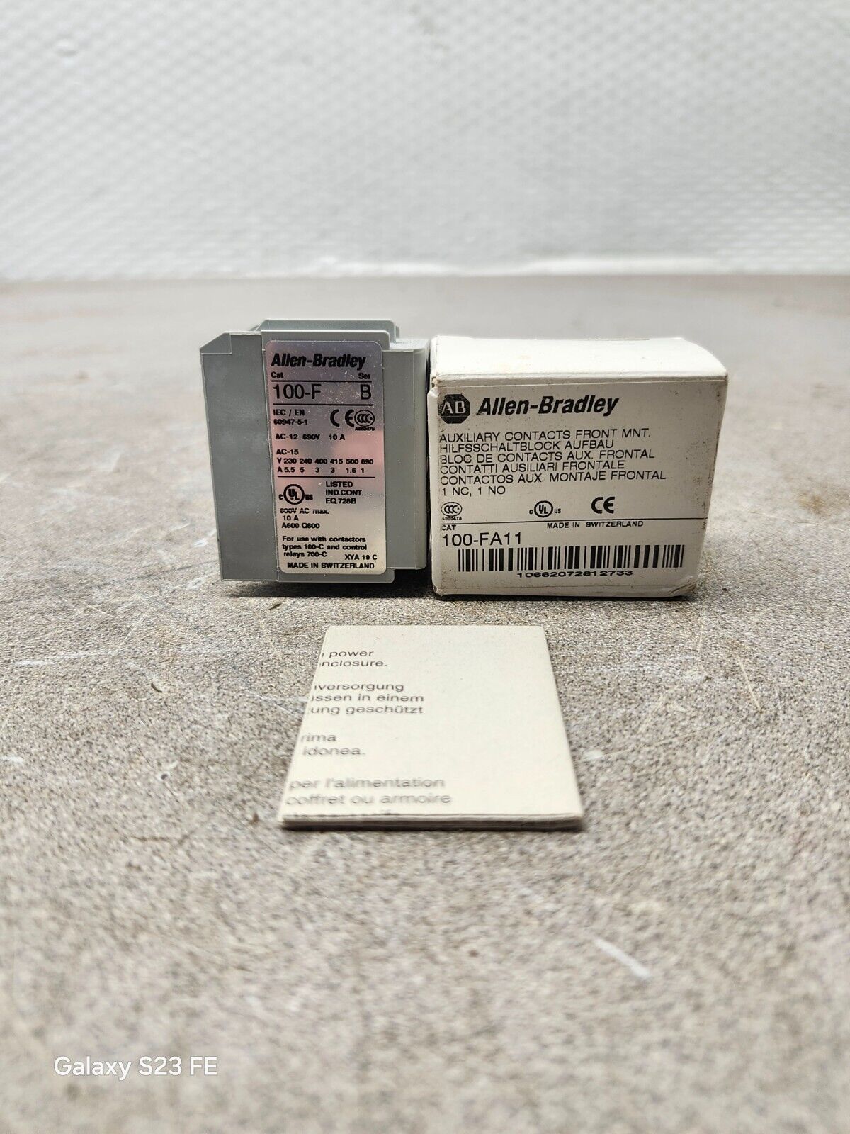 NEW WITH BOX LOT OF 3 Allen Bradley SERIES B CONTACT BLOCK 100-FA11