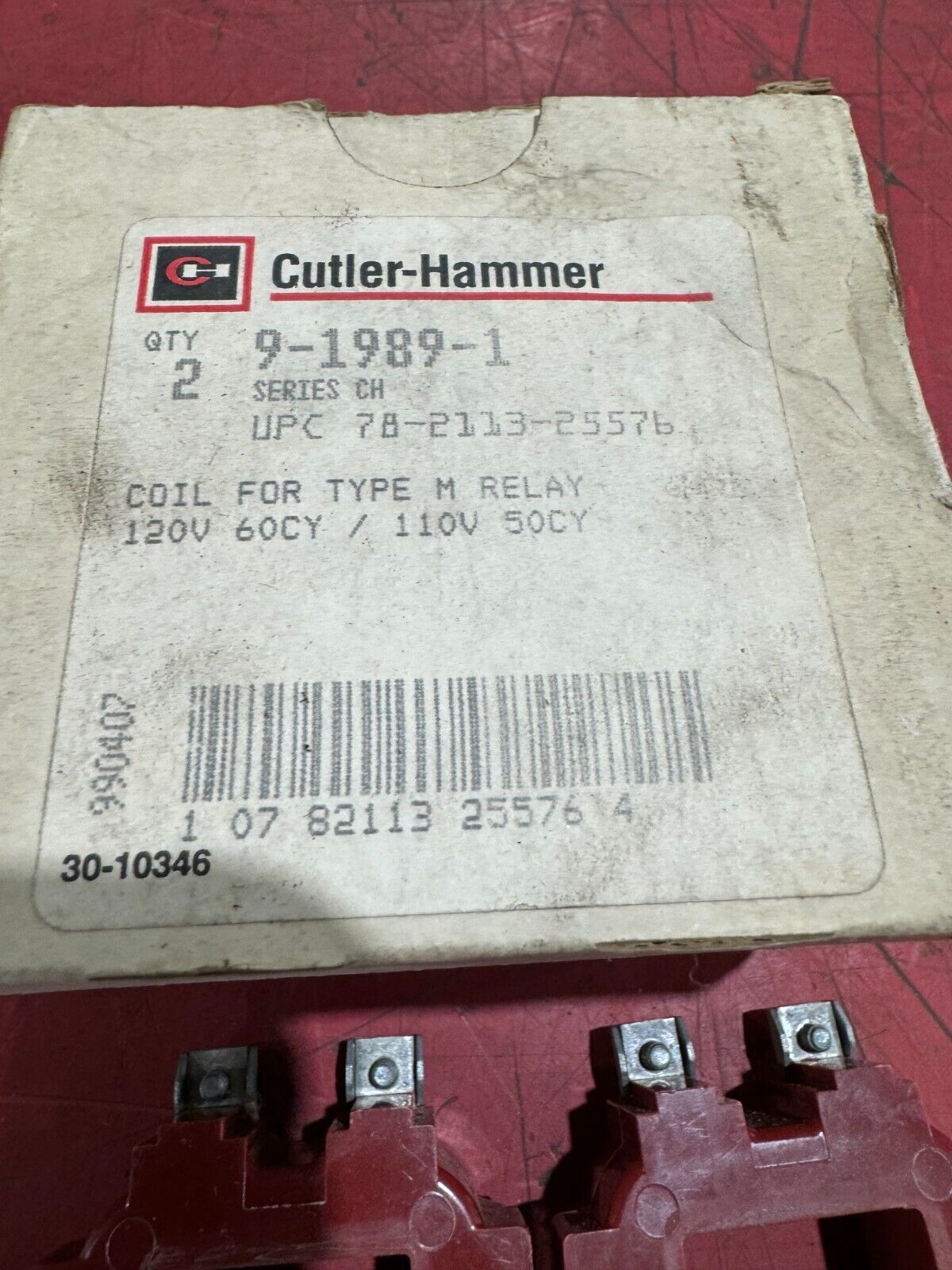 NEW BOX OF 2 CUTLER-HAMMER 110/120V. COILS FOR TYPE M RELAY 9-1989-1