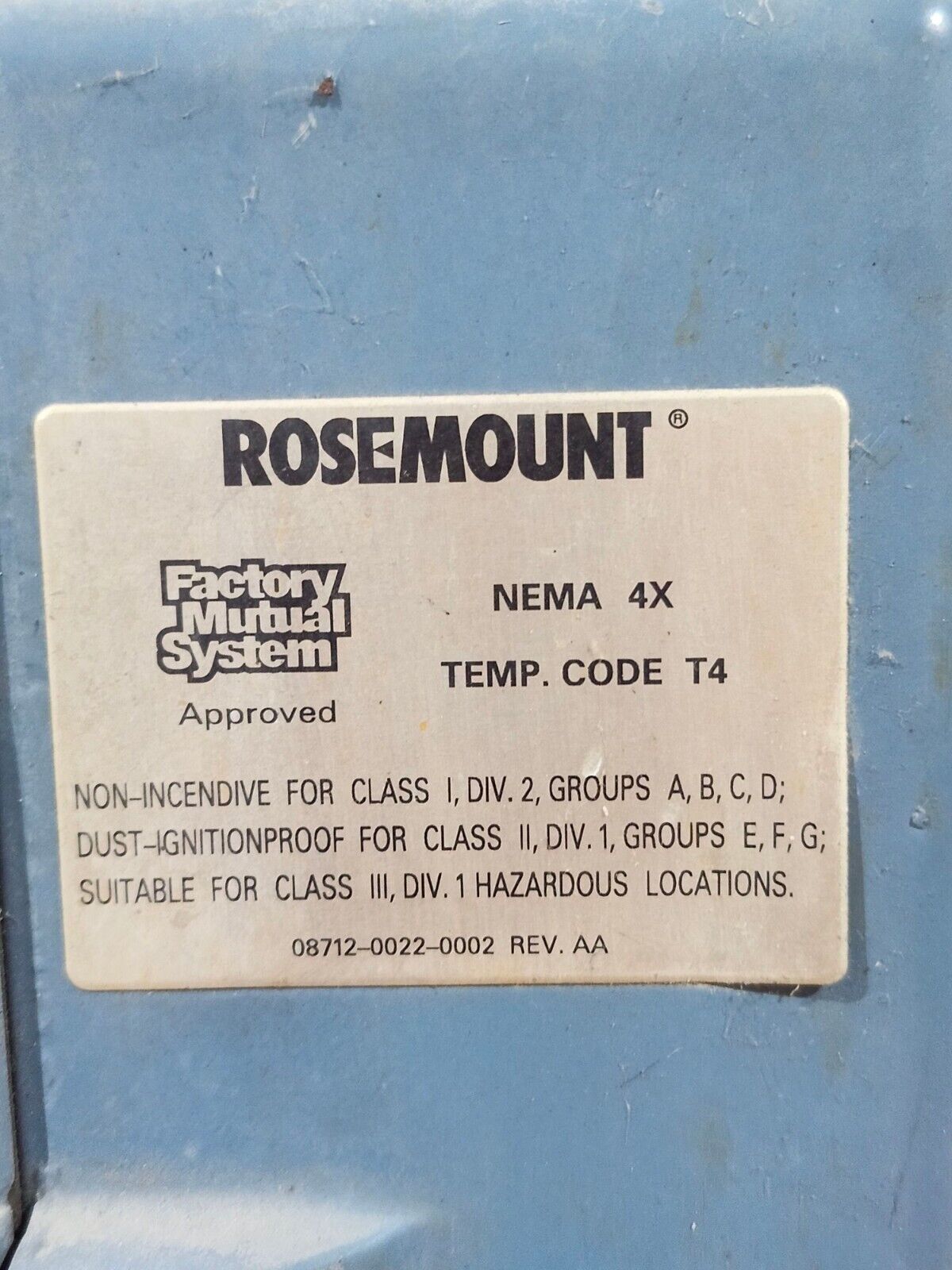 USED ROSEMOUNT MAGNETIC FLOW TRANSMITTER 8712CR12N0F0235