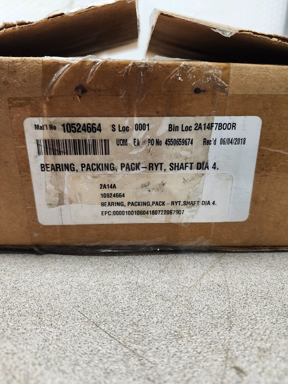 NEW IN BOX RYT BEARING SHAFT DIA 4 10524664