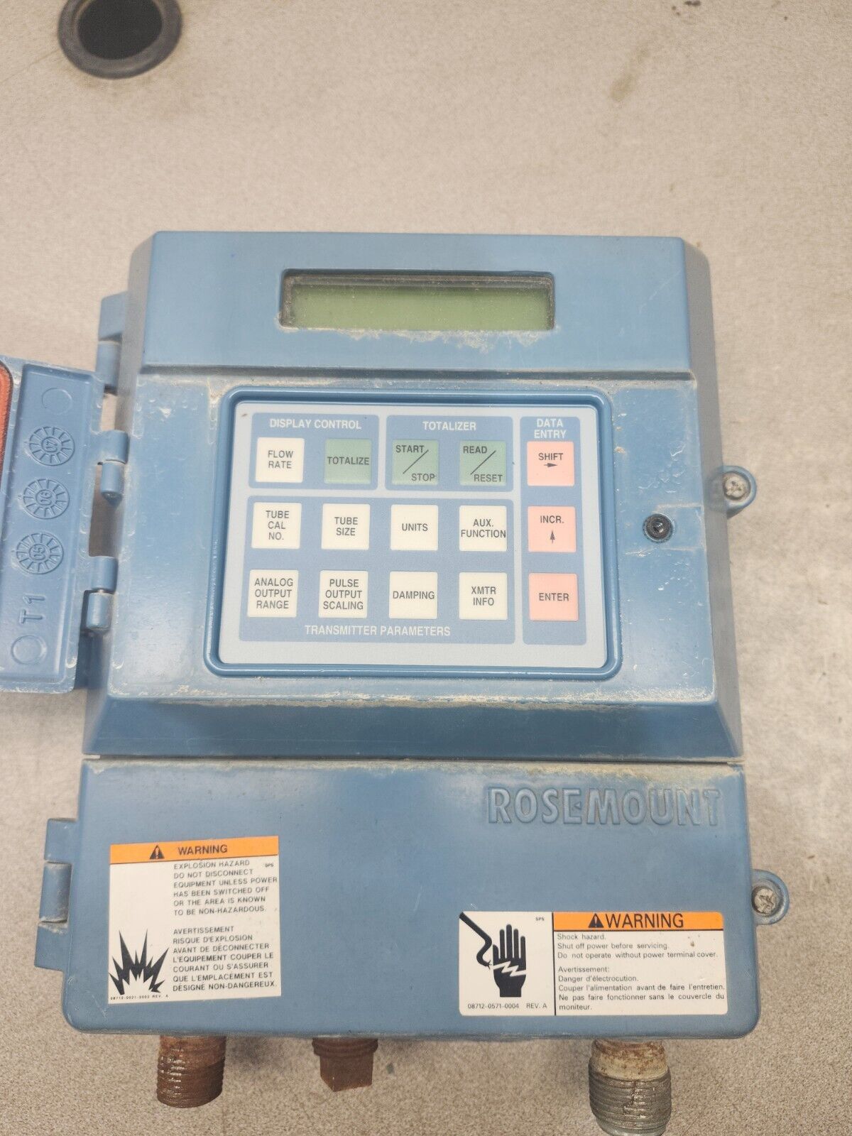 USED Rosemount Smart Hart Magnetic Flow Transmitter 90-250v-ac 8712DR12N0M4